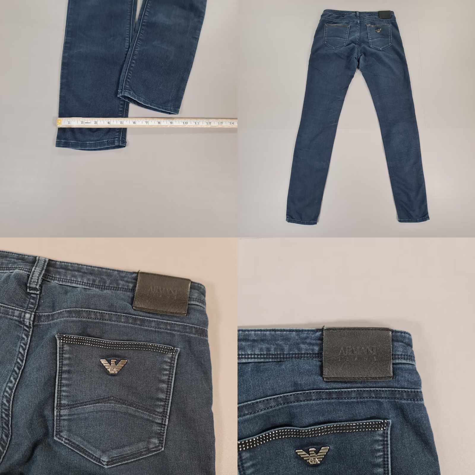 Vintage Emporio Jeans Womens J28 Skinny Fit Low Rise Stretch Denim Blue W28 L31 Jeans Mens? Wait Size 28" / US 6 / IT 42 - 8 Thumbnail