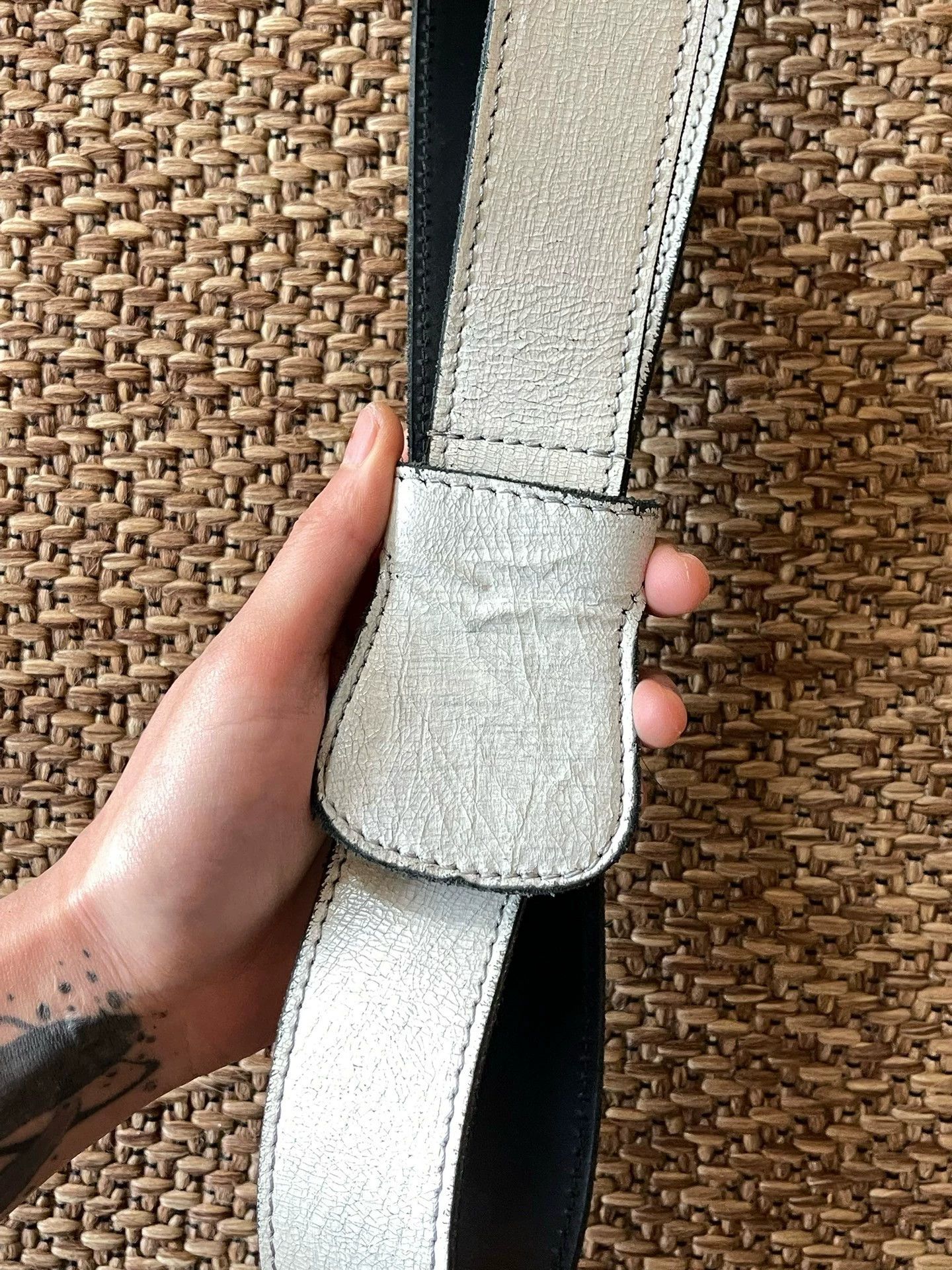 Other MMM X HM Distressed Painted Pants w/ Leather Belt Size ONE SIZE - 3 Thumbnail