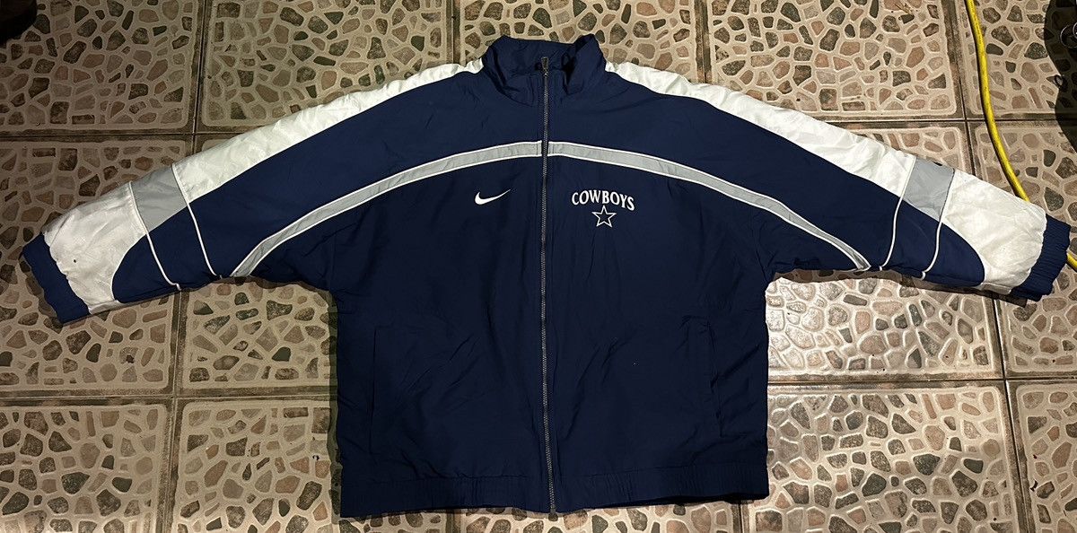 image of Nfl x Nike 1990’S Dallas Dallas Cowboys Nike Pro Line Rain Coat Xxl in Blue, Men's (Size Large)