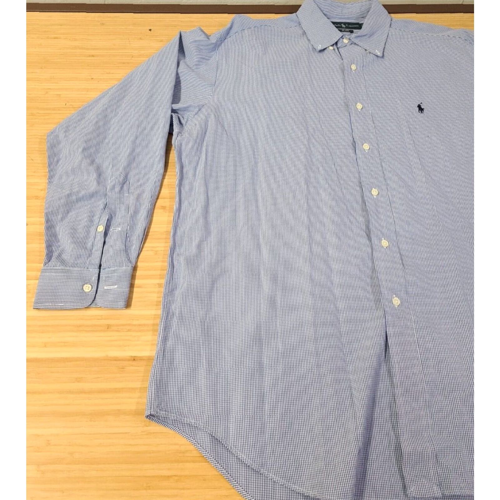Polo Ralph Lauren Polo Ralph Lauren Shirt Mens Blue L Long Sleeve Button-Down Geometric Embroidered Logo Cotton Size US L / EU 52-54 / 3 - 4 Thumbnail
