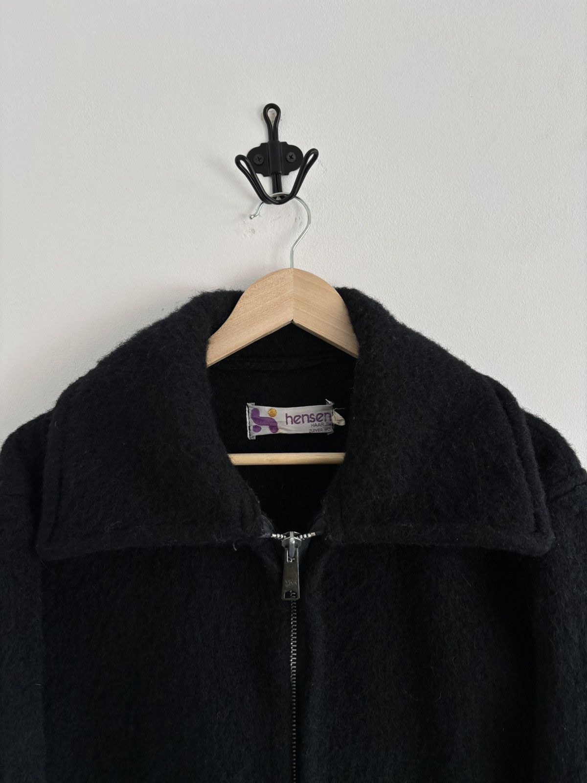 Acne Studios Vintage 80s Dutch Mohair Mens Black Coat Size US L / EU 52-54 / 3 - 4 Thumbnail