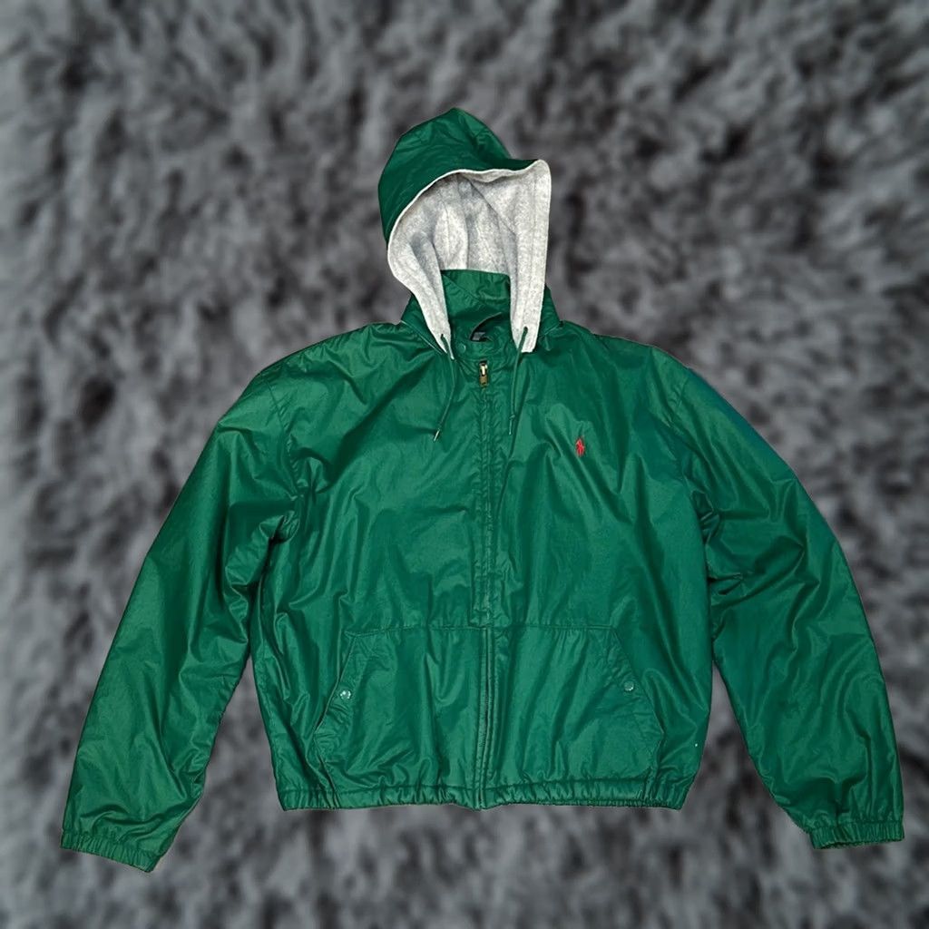 Polo Ralph Lauren Polo Ralph Lauren Jacket Bomber Jacket Fleece Line Cotton Made in USA Vintage Green M Mens Size US M / EU 48-50 / 2 - 1 Thumbnail