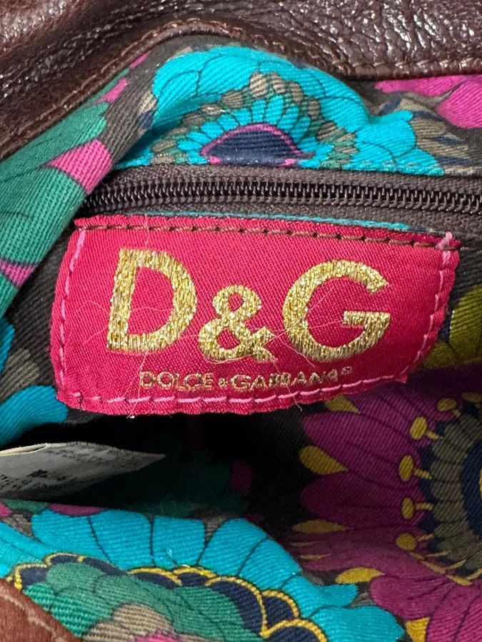 Dolce & Gabbana 2000s Dolce & Gabbana Brown Leather Leopard Handle Bag Size ONE SIZE - 13 Thumbnail