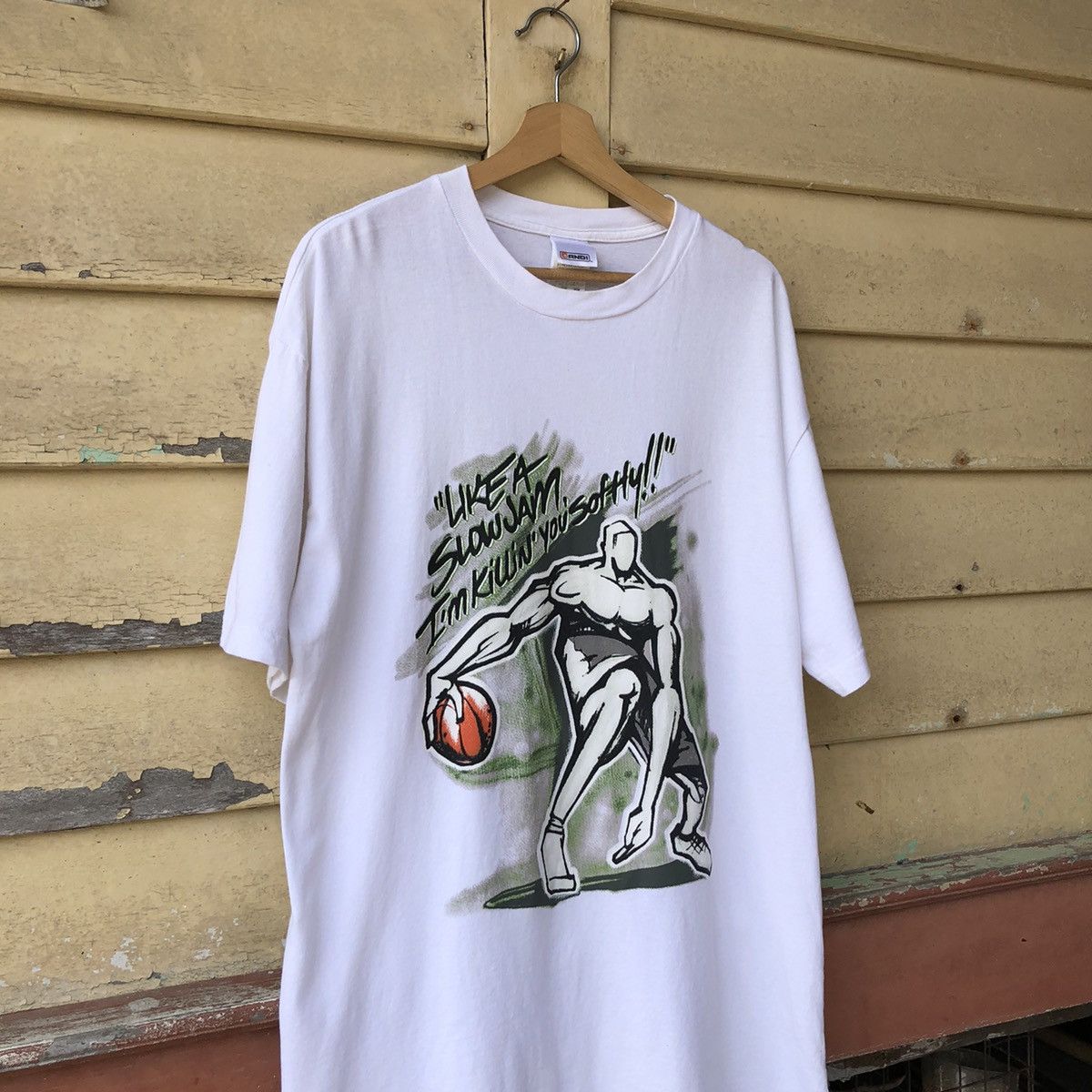 NBA Vintage y2k AND1 Street Basketball Tshirt Size US XL / EU 56 / 4 - 2 Thumbnail
