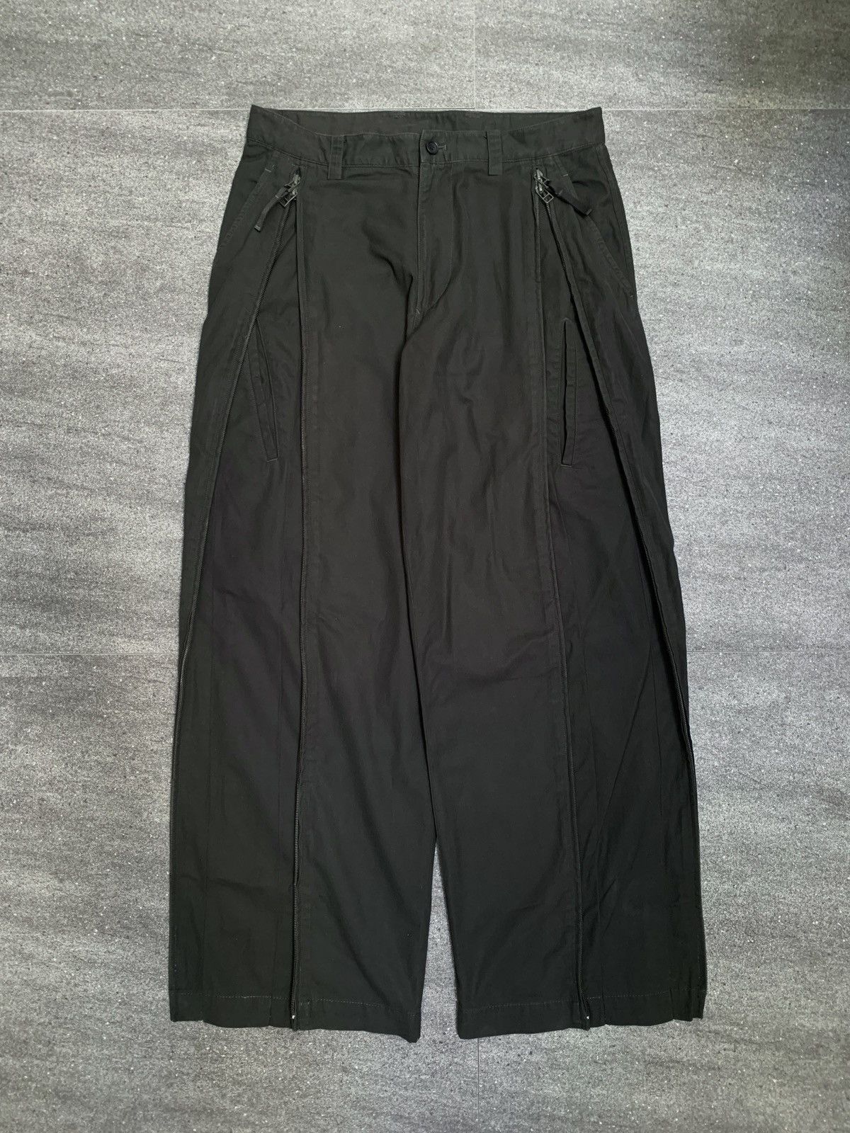 Issey Miyake 2000s Double Zip Wideleg Pants Size US 30 / EU 46 - 3 Thumbnail