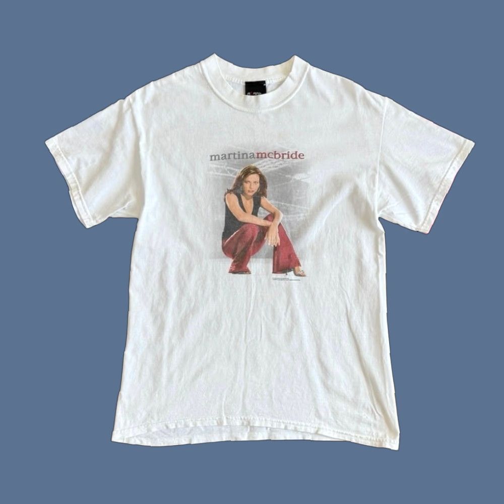 La Martina VINTAGE Martina McBride Music T-Shirt Giant White Short Sleeve M Men 2000s Y2K Country Band Shirt Size US M / EU 48-50 / 2 - 1 Thumbnail