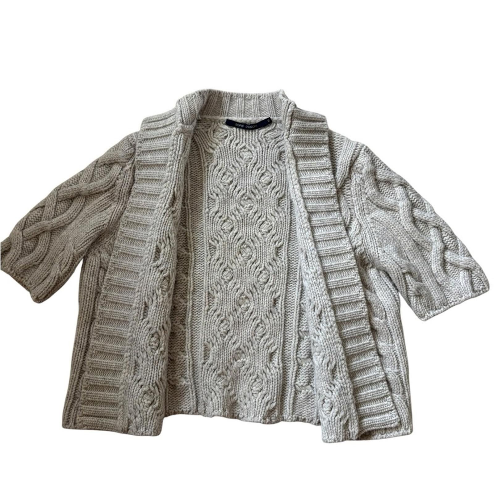 SOFIE D'HOORE SOFIE D’HOORE Luxury Super Geelong Wool Cable Knit Cardigan Size S / US 4 / IT 40 - 12 Thumbnail