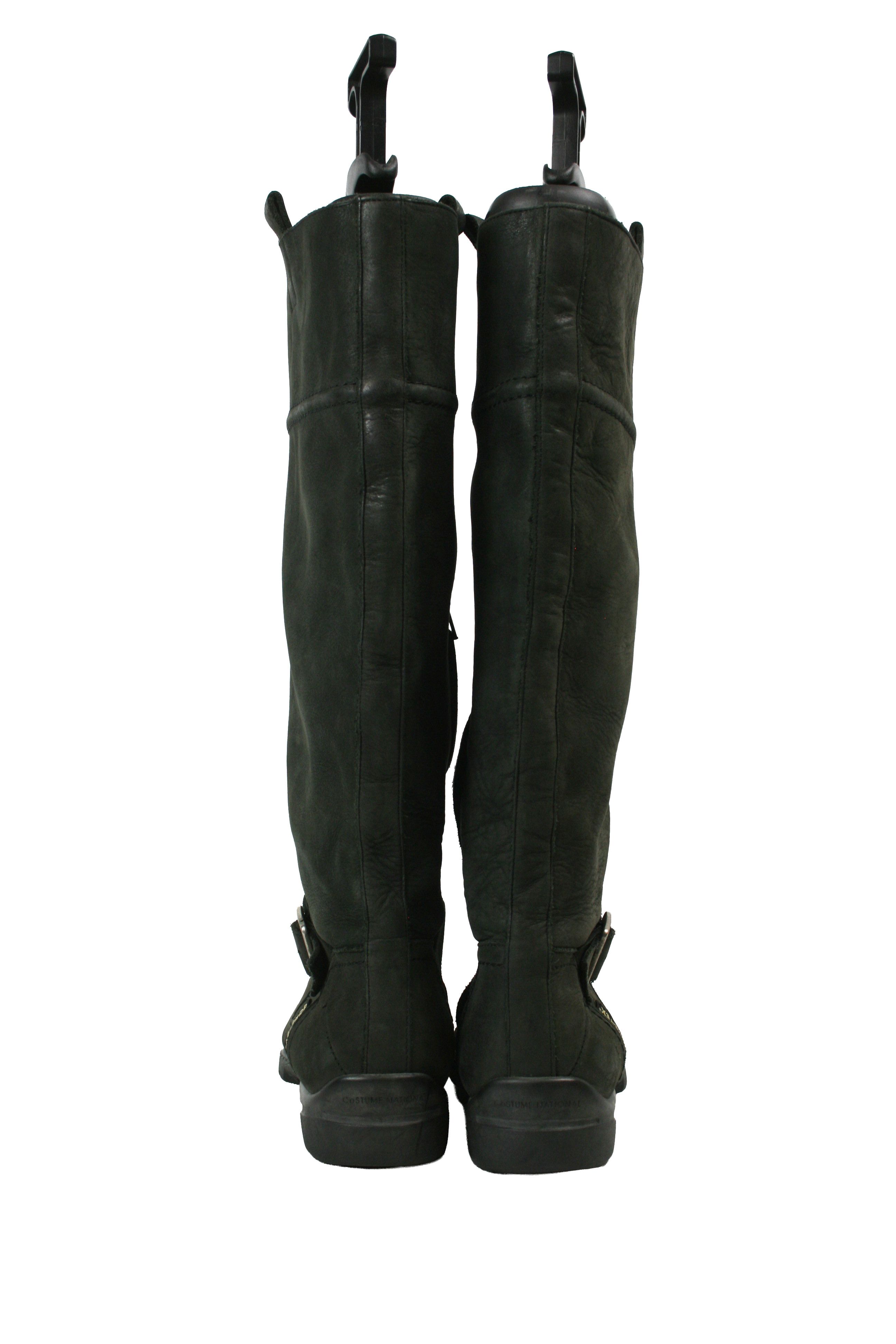 Costume National Motorcycle Engineer Gore-tex Knee High Leather Boots Size US 8 / IT 38 - 9 Thumbnail