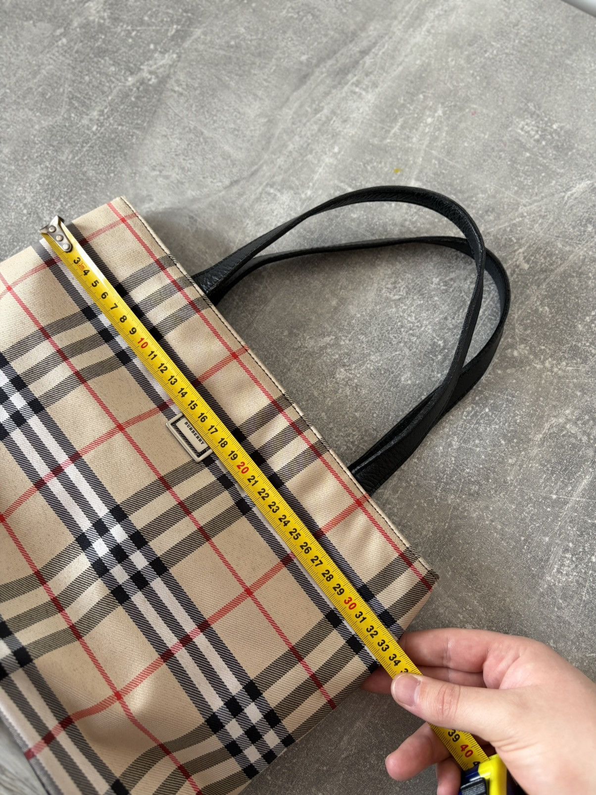 Burberry Rare Burberry Blue Label Tote Nova Check Beige Canvas Bag Size ONE SIZE - 23 Thumbnail