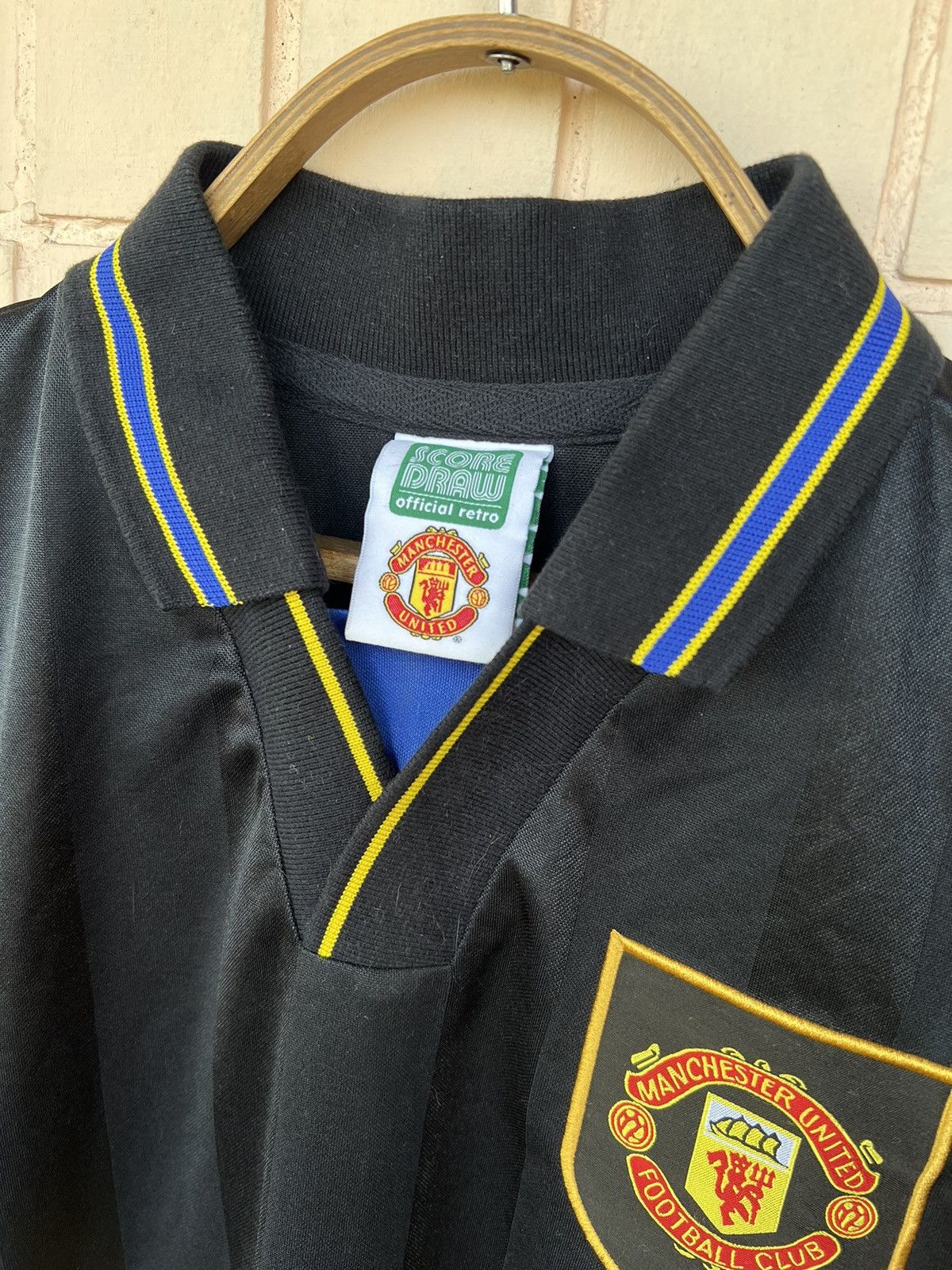 Vintage Vintage Manchester United Retro Soccer Jersey Score Draw #7 Size US S / EU 44-46 / 1 - 3 Thumbnail