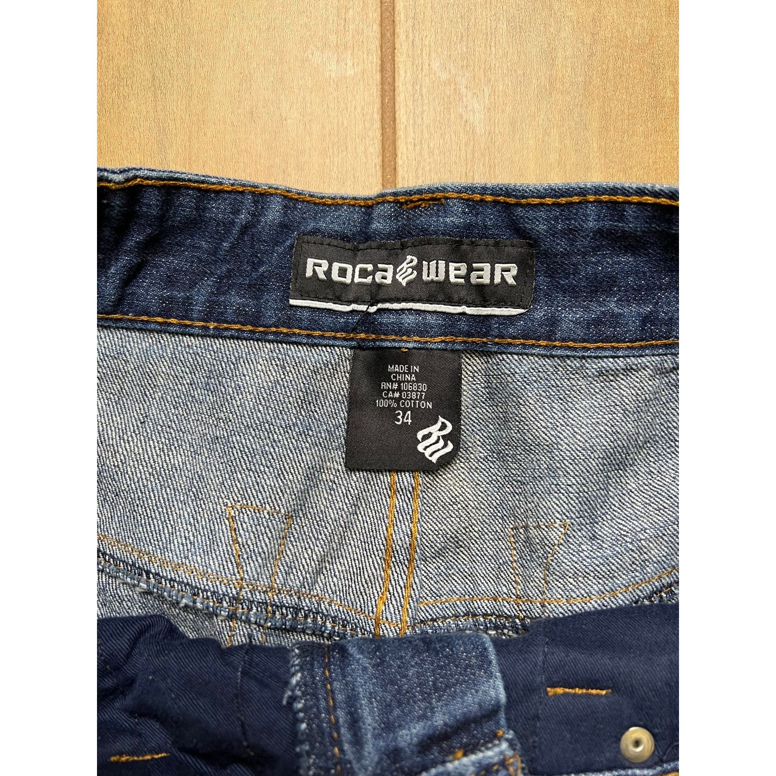 Rocawear Vintage Rocawear baggy jeans Men Sz 33x31 embroidered R99 Size US 33 - 4 Thumbnail