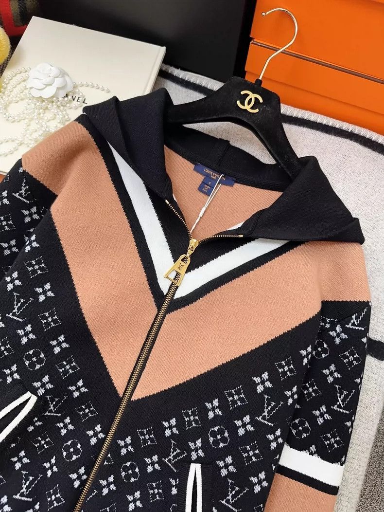 Louis Vuitton Louis Vuitton Black Colorblock Zip Hoodie-2506 Size S / US 4 / IT 40 - 8 Thumbnail