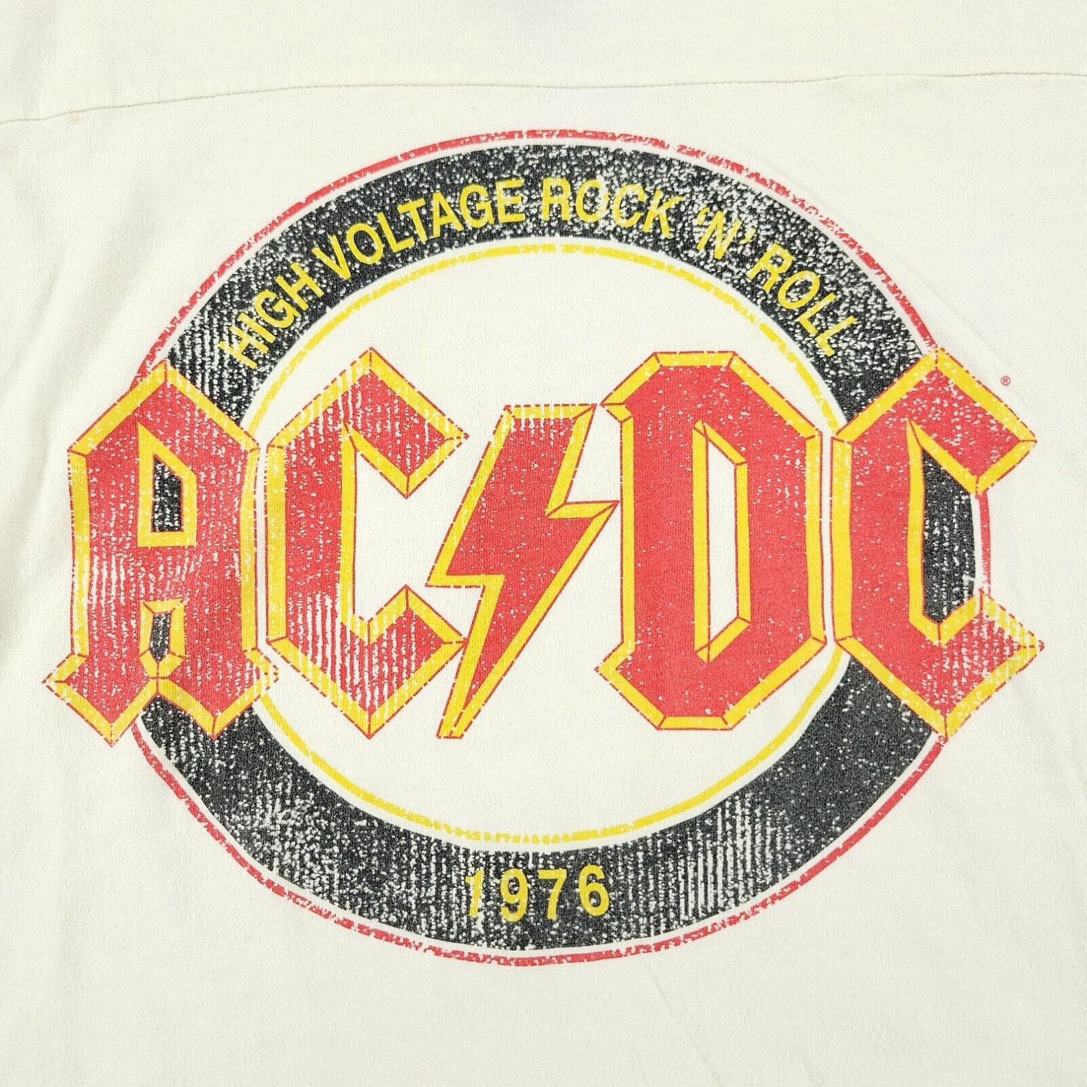 Vintage AC/DC Shirt Men's Medium White Lock Up Your Daughters Tour Logo ...
