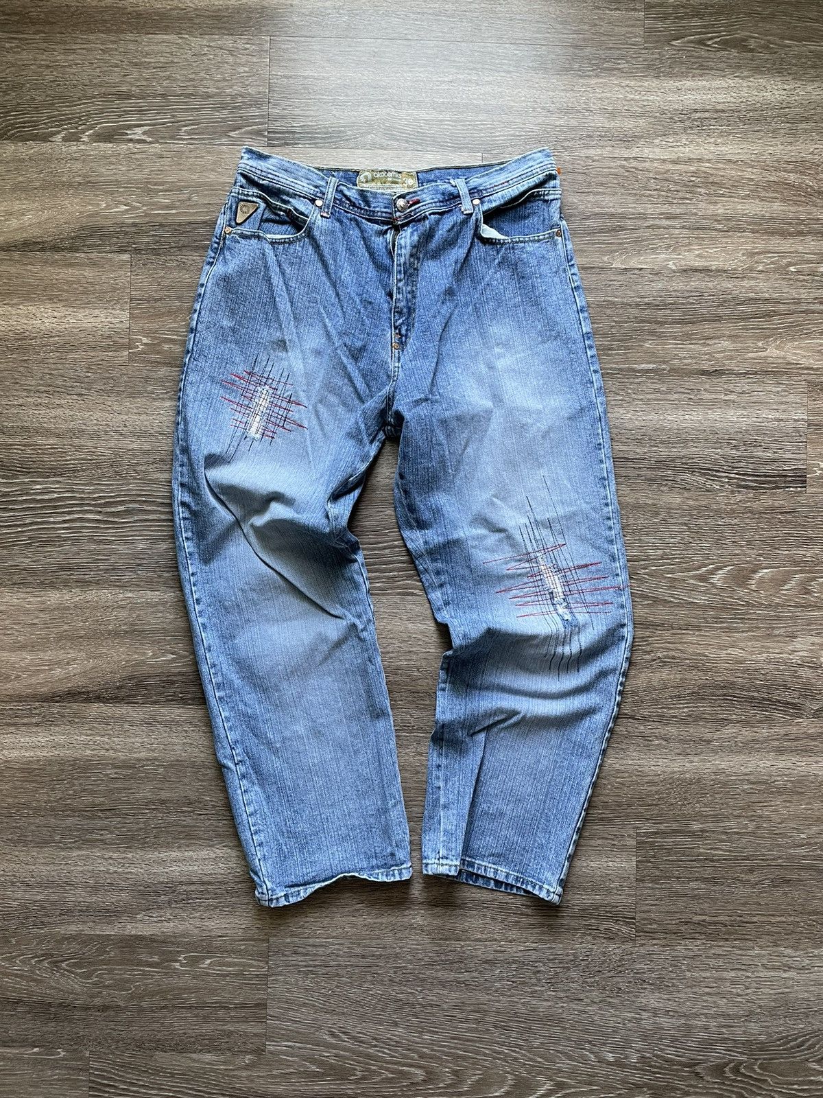 CRAZY VINTAGE RARE Y2K AKADEMIKS BAGGY JEANS STREETWEAR