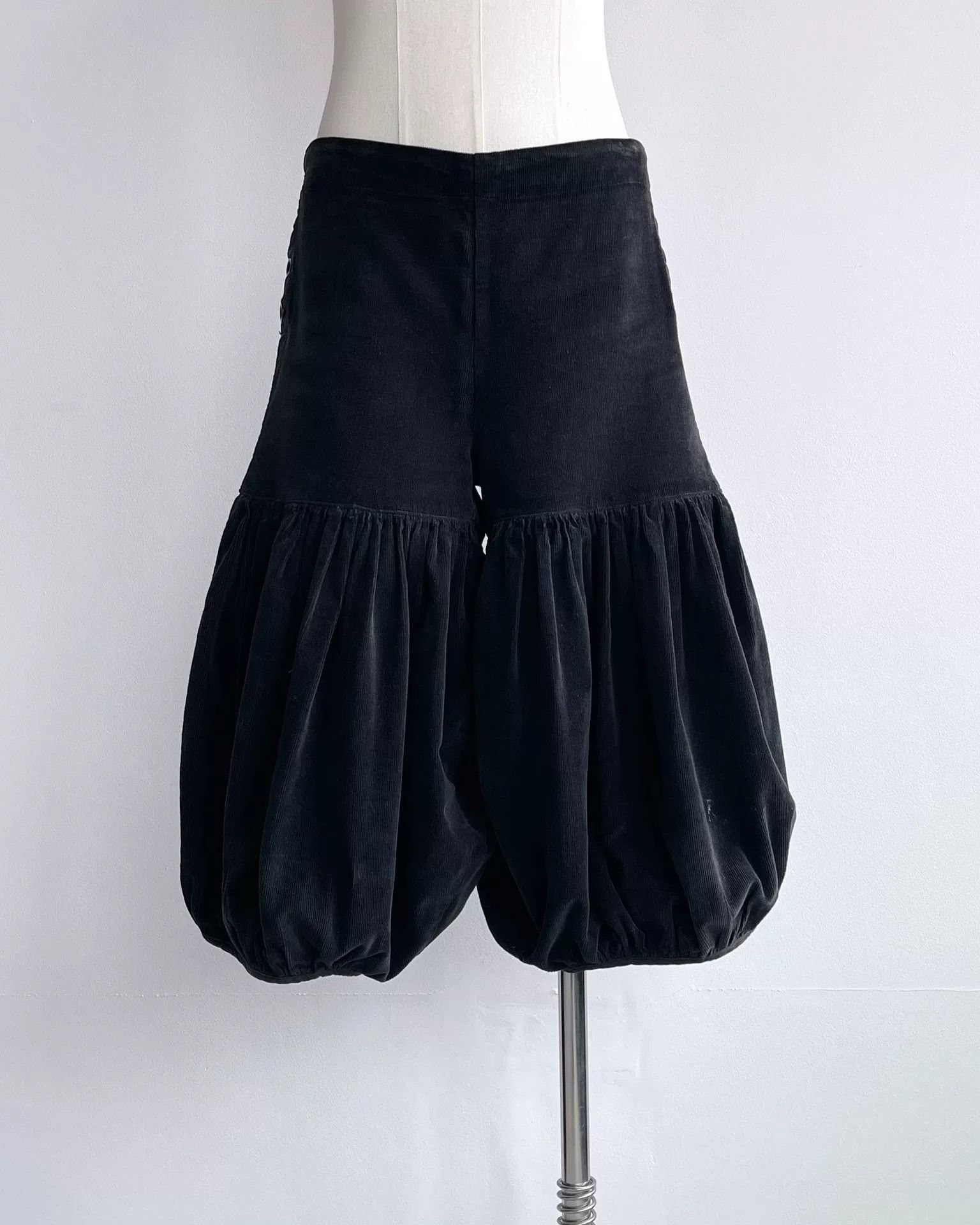 Kapital Vintage Black Corduroy Lantern Pants Size 23" - 1 Thumbnail