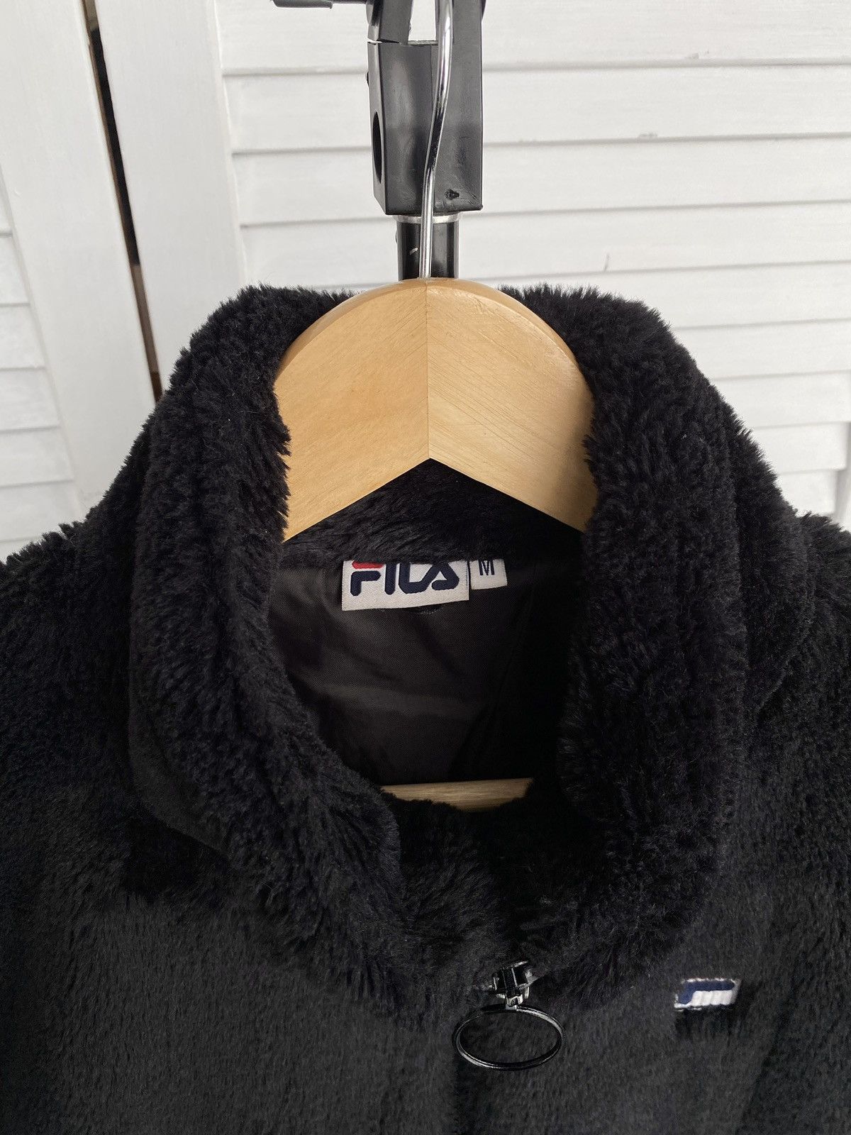 Fila Vintage FILA Sherpa Fleece Jacket Big Back Logo Oversized Size US M / EU 48-50 / 2 - 6 Thumbnail