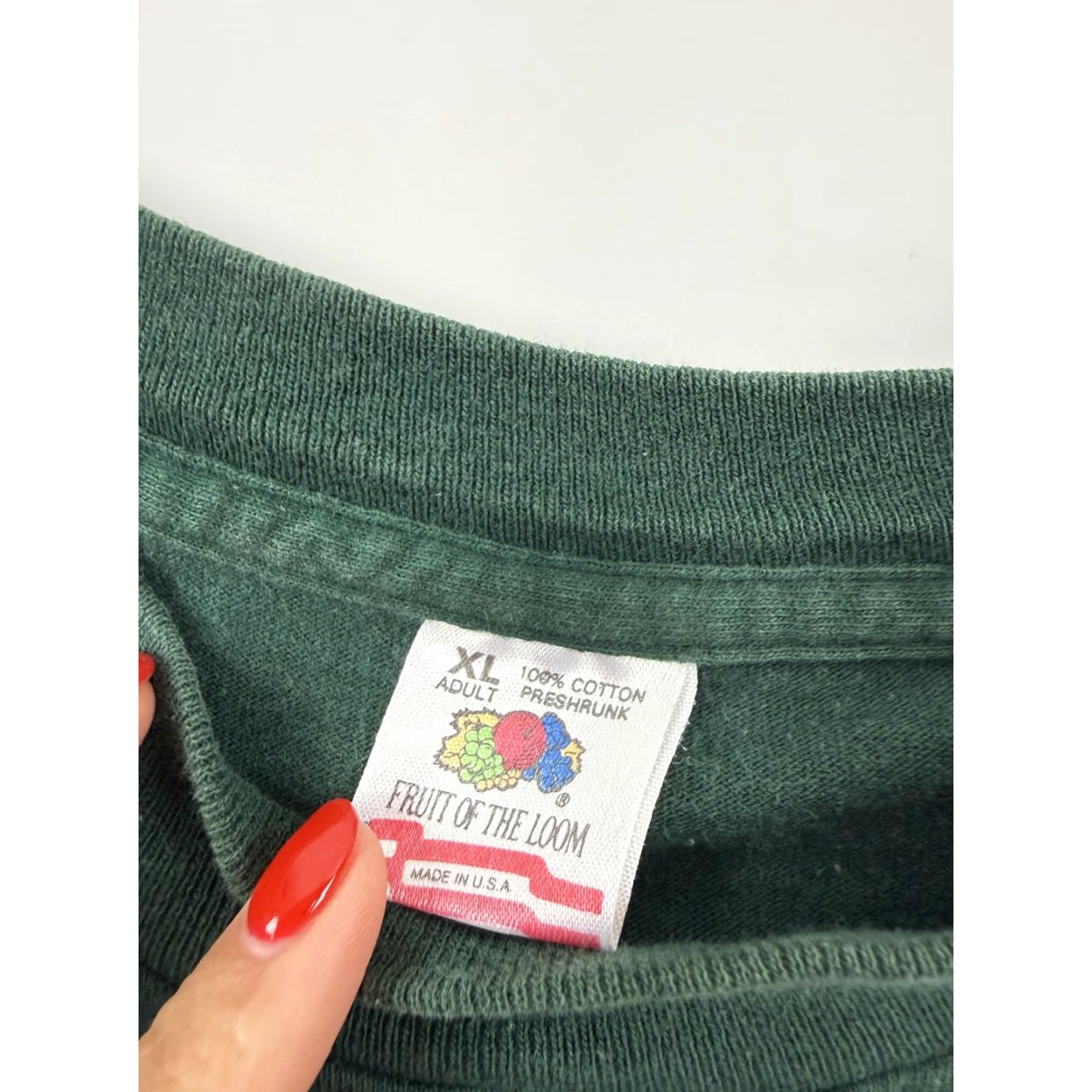 Fruit Of The Loom VINTAGE SETAC Denver Shirt Mens XL Green 1994 Long Sleeve Fruit Of The Loom Size US XL / EU 56 / 4 - 5 Thumbnail