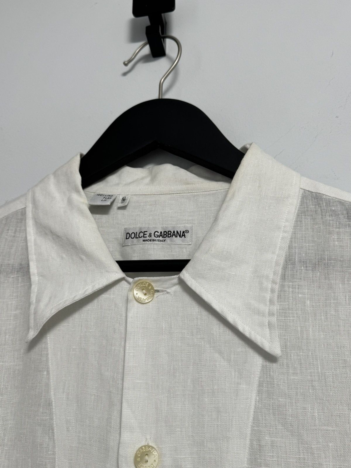Dolce & Gabbana Dolce&Gabbana Button Up Shirt Luxury Lino Size 43/17 Size US XL / EU 56 / 4 - 4 Thumbnail