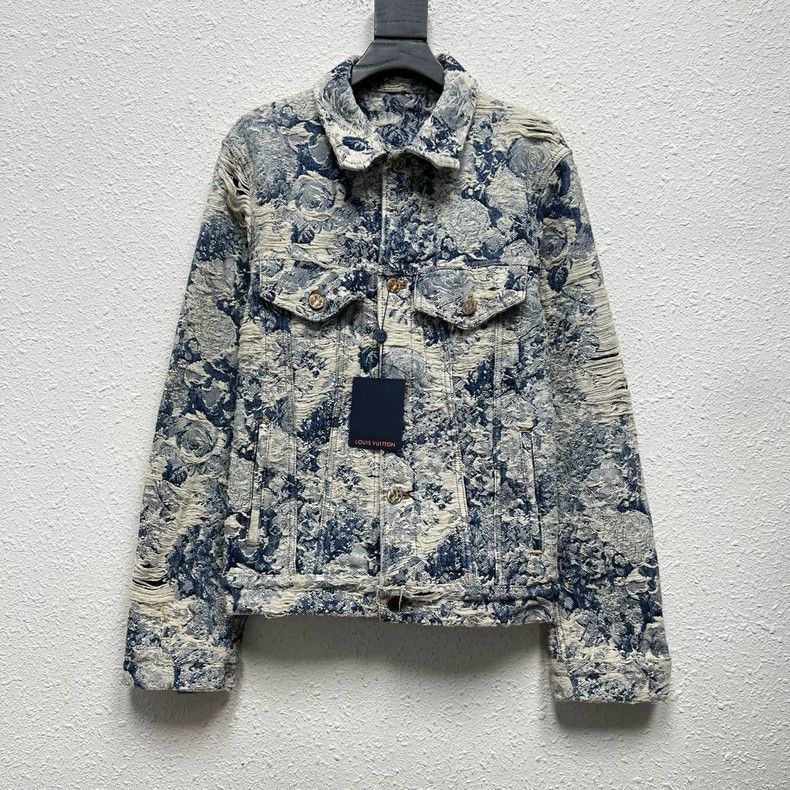 Louis Vuitton Louis Vuitton Erosive floral denim jacket | Grailed
