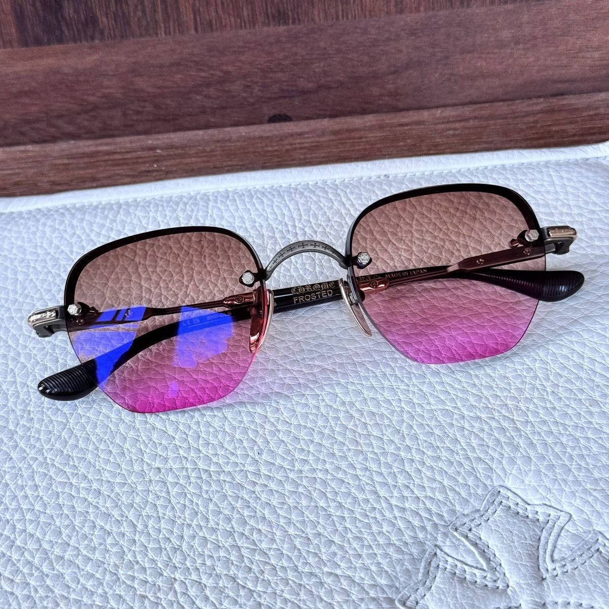 Chrome Hearts Chrome Hearts Frosted 1/1 ‘Pink Ombré’ Sunglasses Size ONE SIZE - 1 Thumbnail