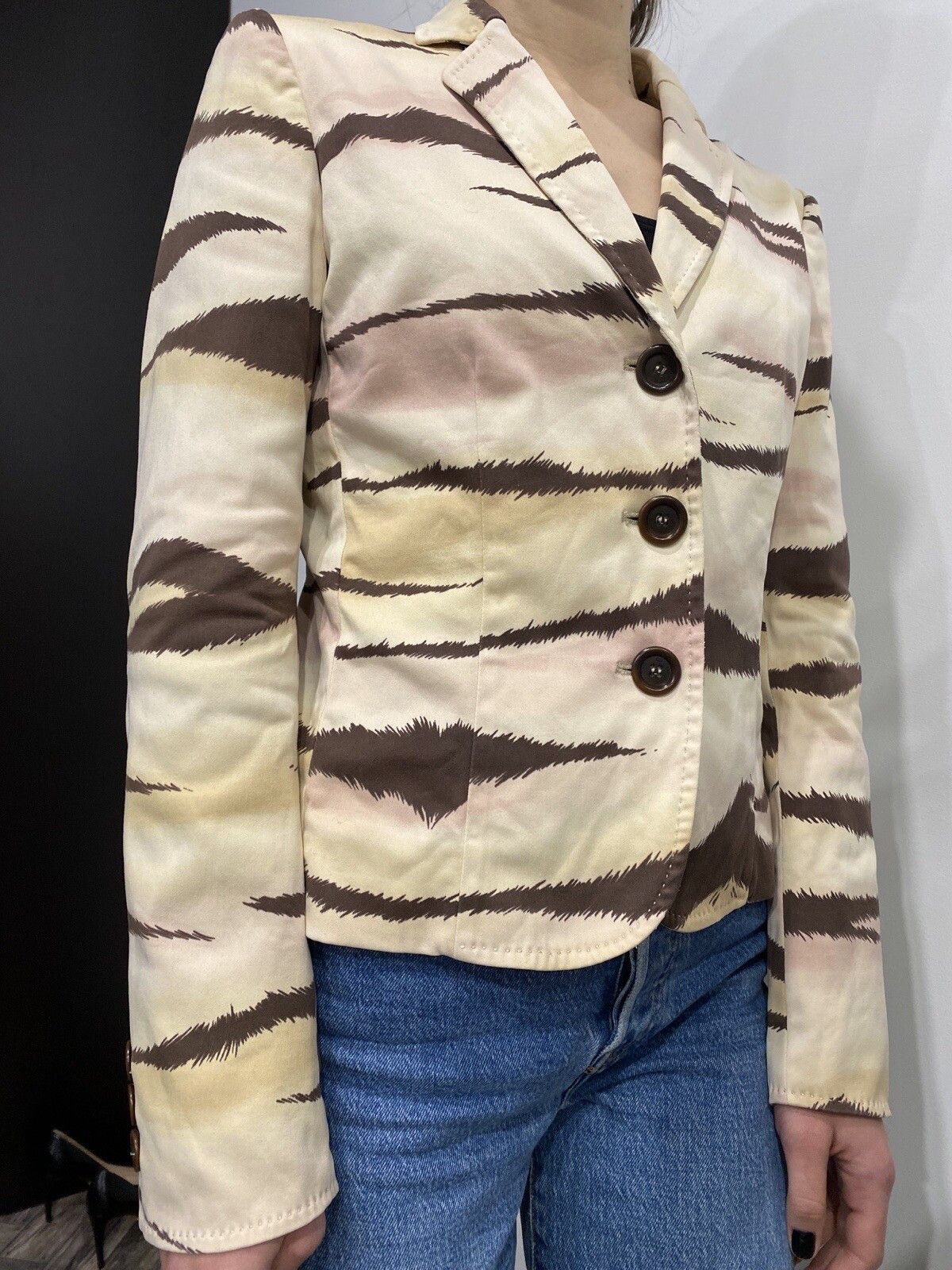 Moschino vintage 2000s Moschino Cheap and Chic Y2k Print Blazer Size S / US 4 / IT 40 - 7 Thumbnail