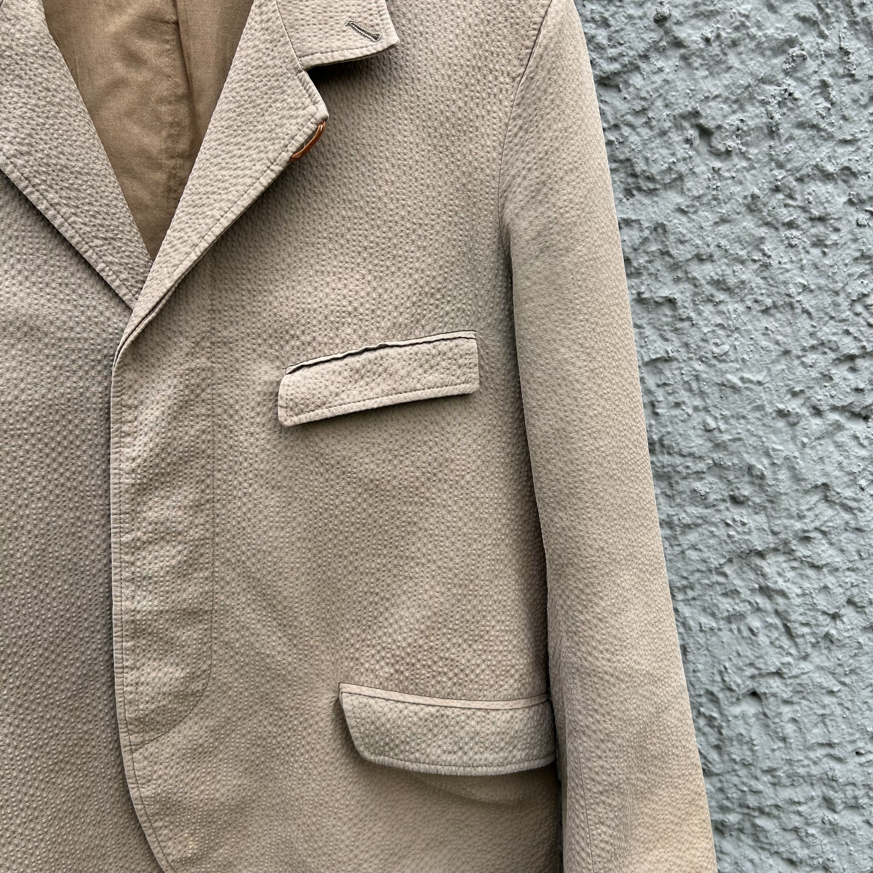 Lemaire Lemaire Beige Brown Light Seersucker Suit Jacket Size 48R - 6 Thumbnail
