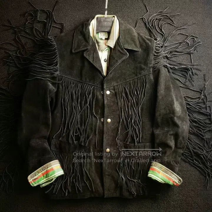Other Suede cowhide western cowboy tassel leather jacket Size US S / EU 44-46 / 1 - 1 Thumbnail