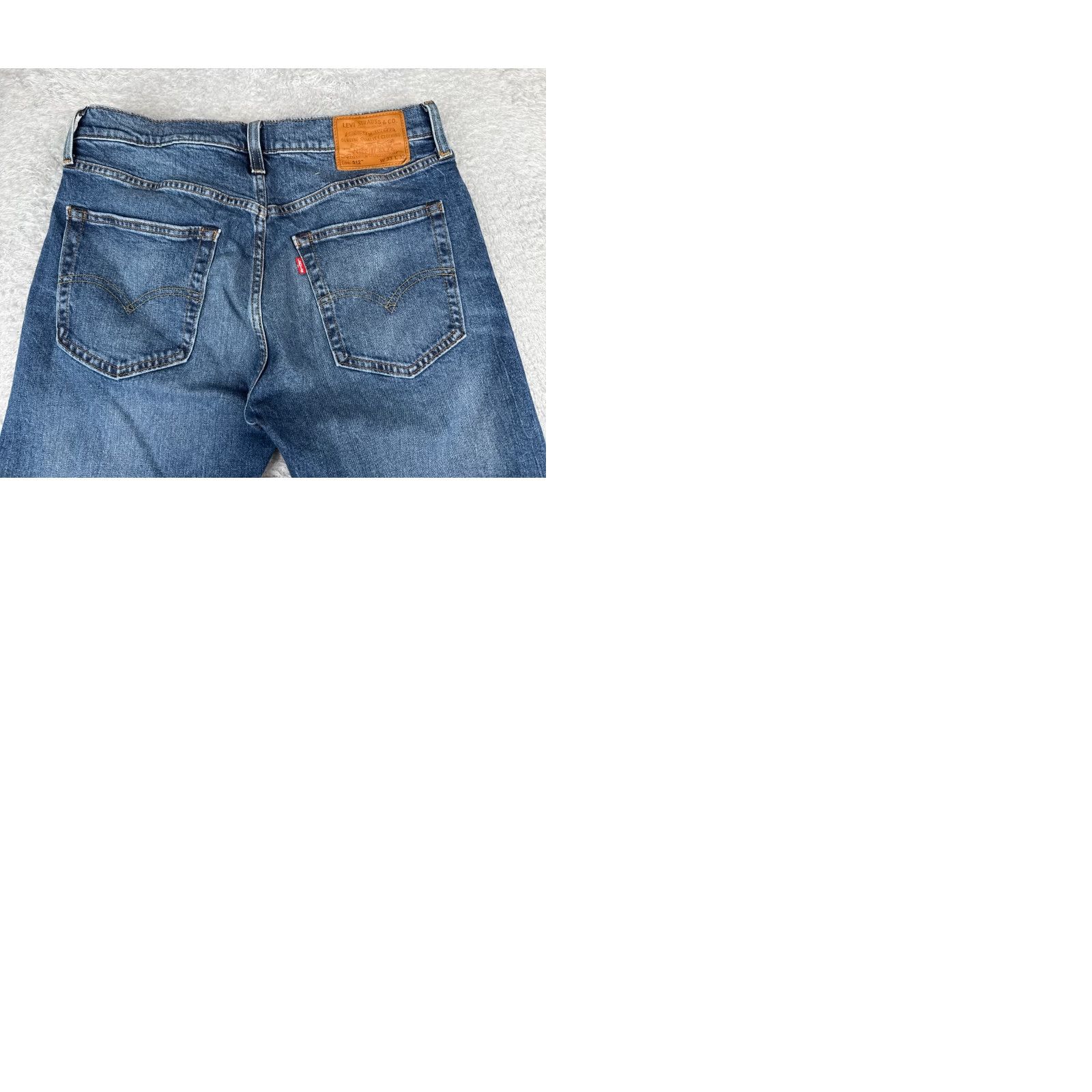 Levi's VINTAGE Levi's 512 Jeans Adult 33 Blue Denim Distressed 5-Pocket Regular Fit Cotton 32x30 Jeans Mens Size US 33 - 11 Thumbnail