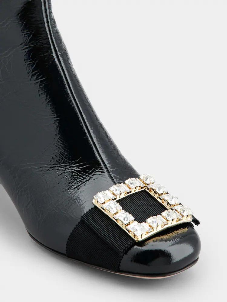 Roger Vivier o1s22i1n0824 Tres Patent Leather Boots in Black Size US 10 / IT 40 - 3 Thumbnail
