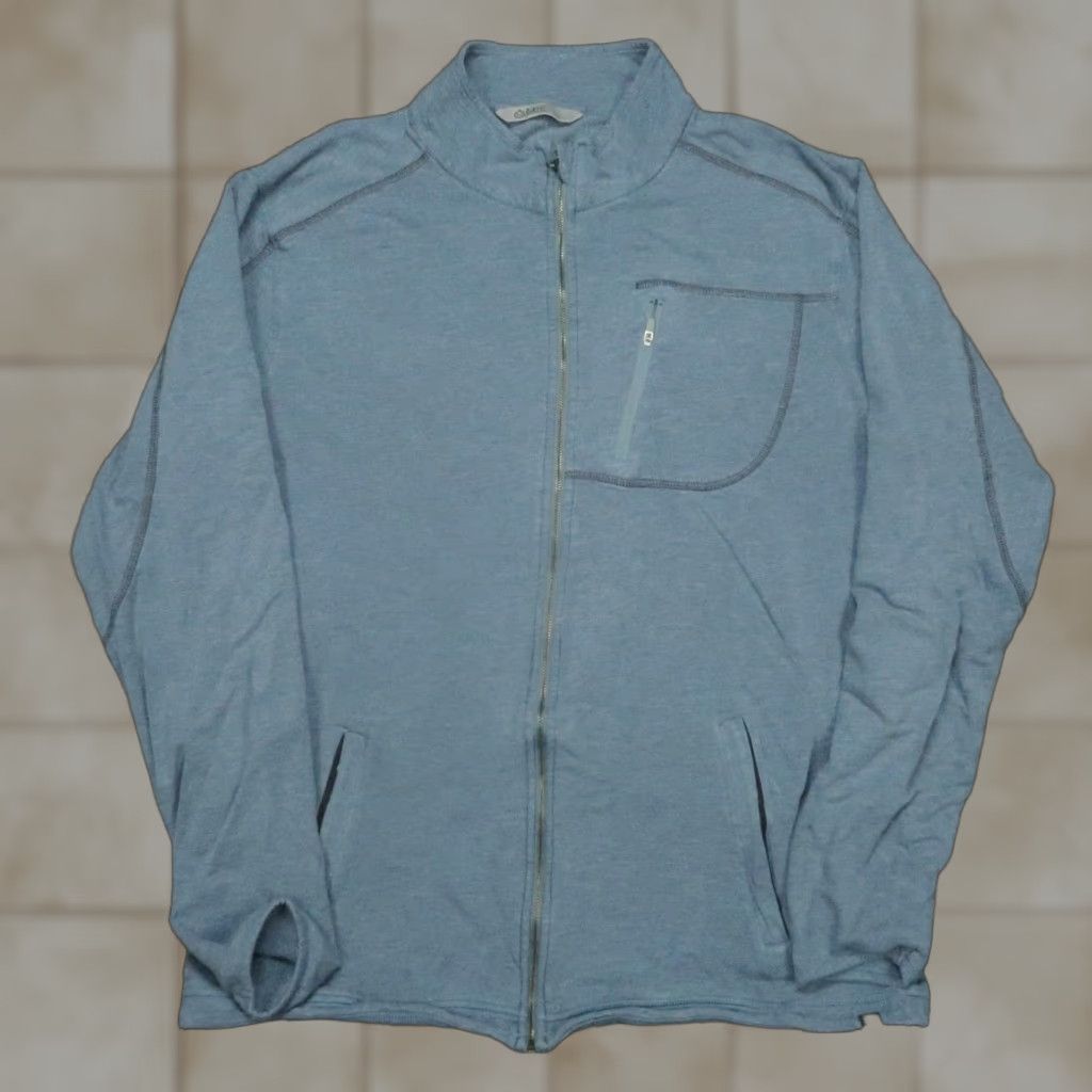 Vintage tasc Performance Jacket Mens Large Blue Bamboo Blend Full Zip Pockets Size US L / EU 52-54 / 3 - 1 Thumbnail