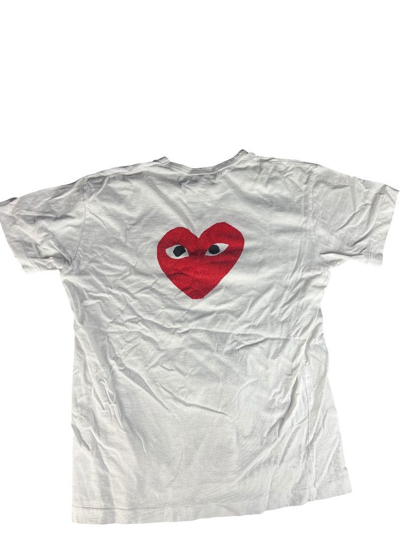 Comme des Garcons CDG PLAY Double Heart Tee (Front & Back) – Size XL (Fits L) Size US XL / EU 56 / 4 - 3 Thumbnail