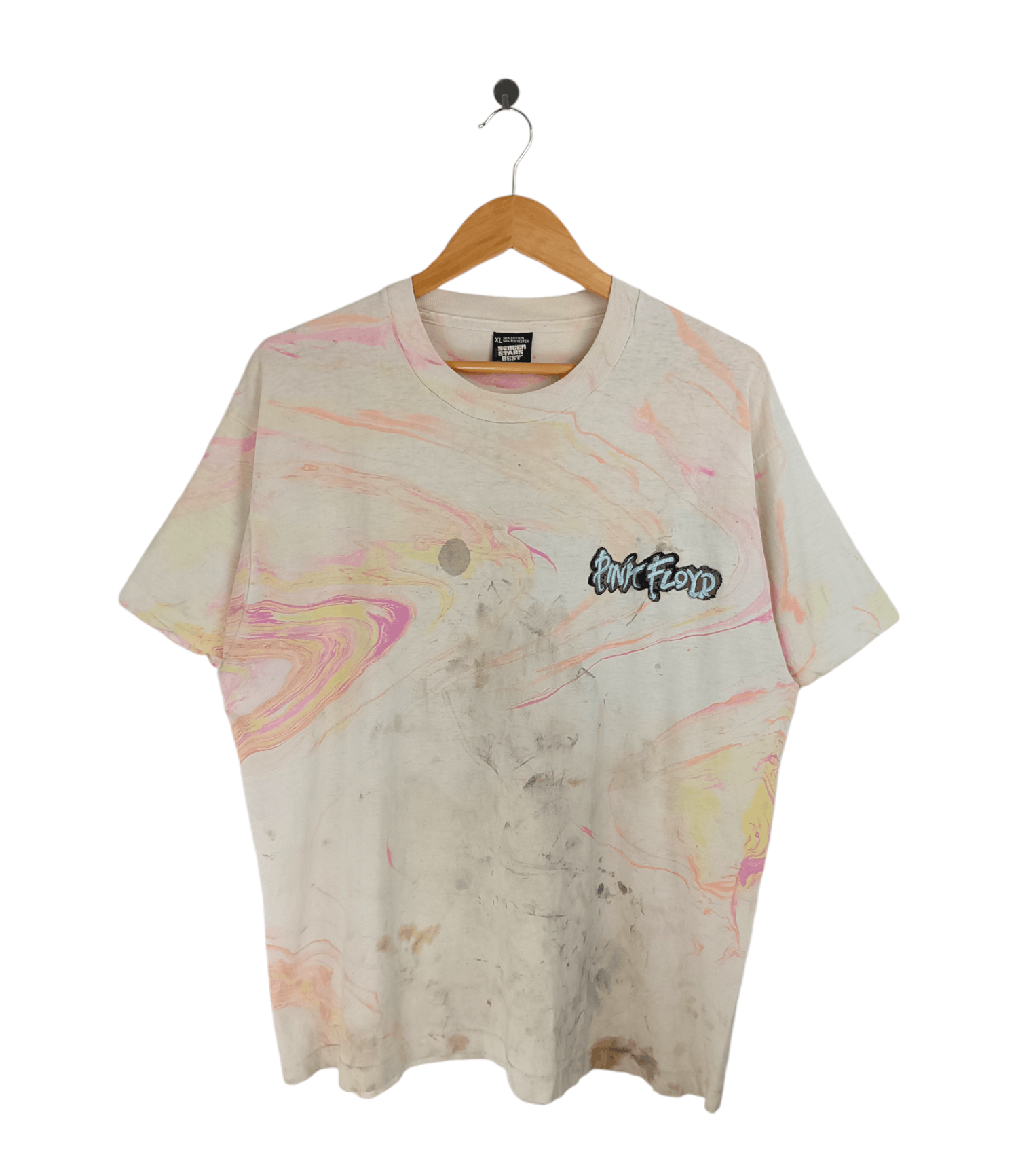 Vintage THRASHED FADED VINTAGE 80'S PINK FLOYD PATCHES RARE TEE Size US XL / EU 56 / 4 - 1 Thumbnail