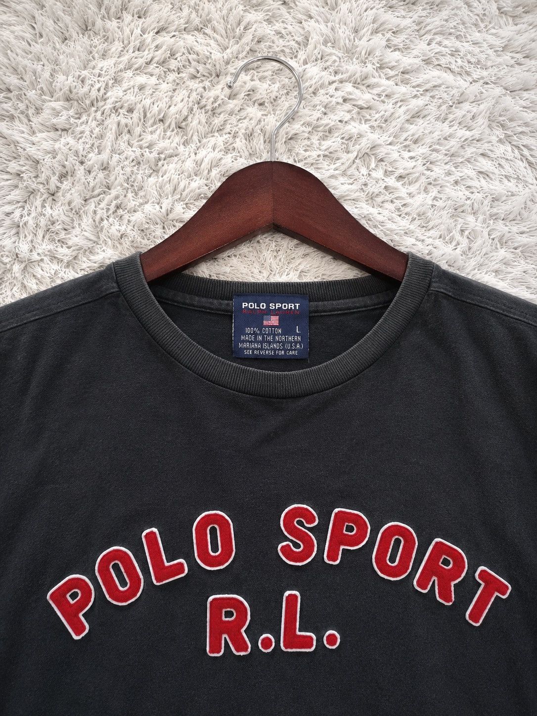 Polo Ralph Lauren Vintage Polo Sport RL Spell Out Stripe Tee XL Size US L / EU 52-54 / 3 - 4 Thumbnail