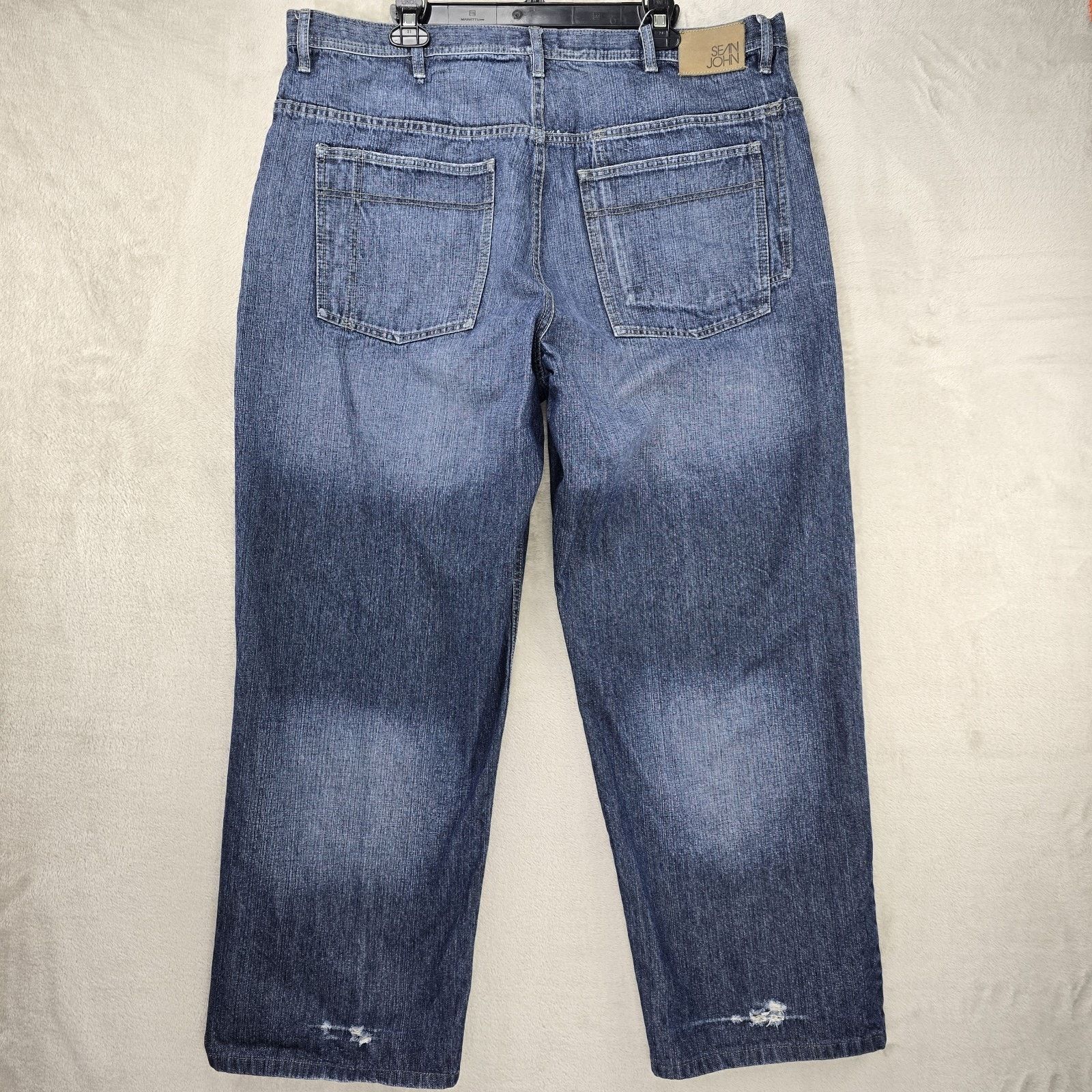 Sean John Vintage Y2k Sean John Baggy Jeans Men 40x30 Faded Skater Size US 40 / EU 56 - 6 Thumbnail