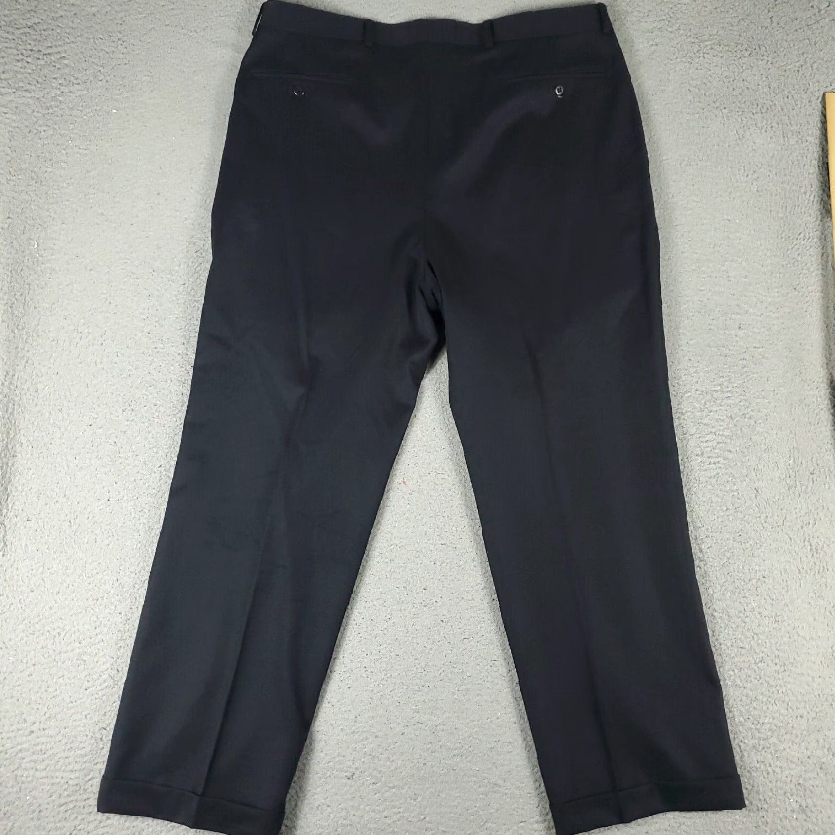 Zanella Zanella Dress Pants Mens 36x30 Black Pleated Trousers Regular Fit Size US 36 / EU 52 - 7 Thumbnail