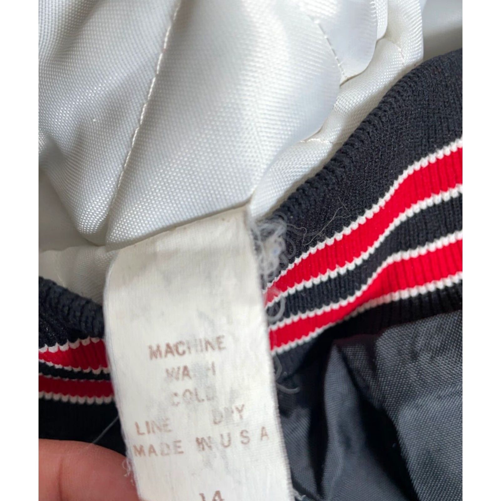 Vintage VINTAGE VTG Linden Michigan Marching Band Satin Jacket Adult Medium Black Chainstitch Size US M / EU 48-50 / 2 - 5 Thumbnail
