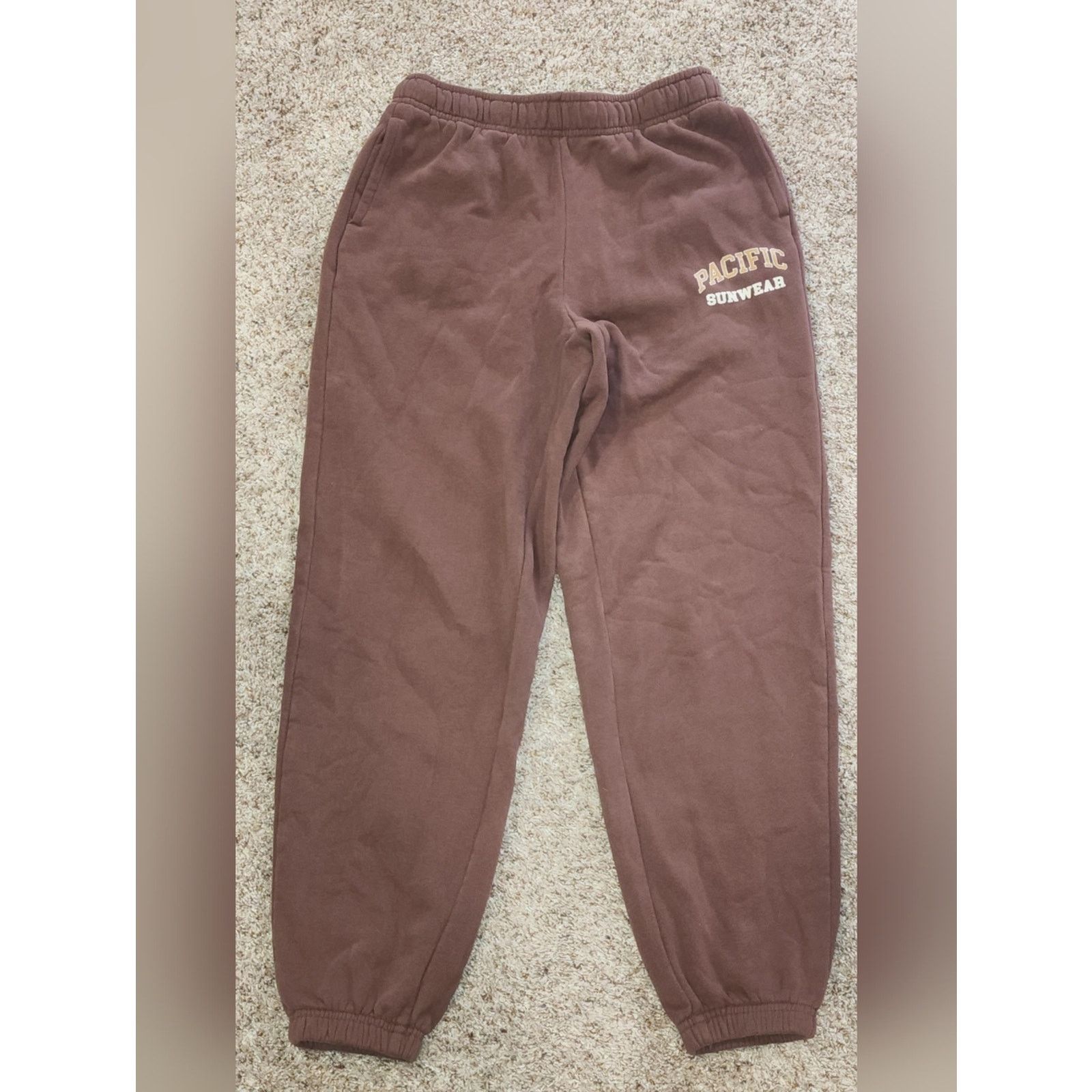 Pacsun PacSun Brown Jogger Sweatpants with Logo XSmall Size 26" / US 2 / IT 38 - 1 Thumbnail