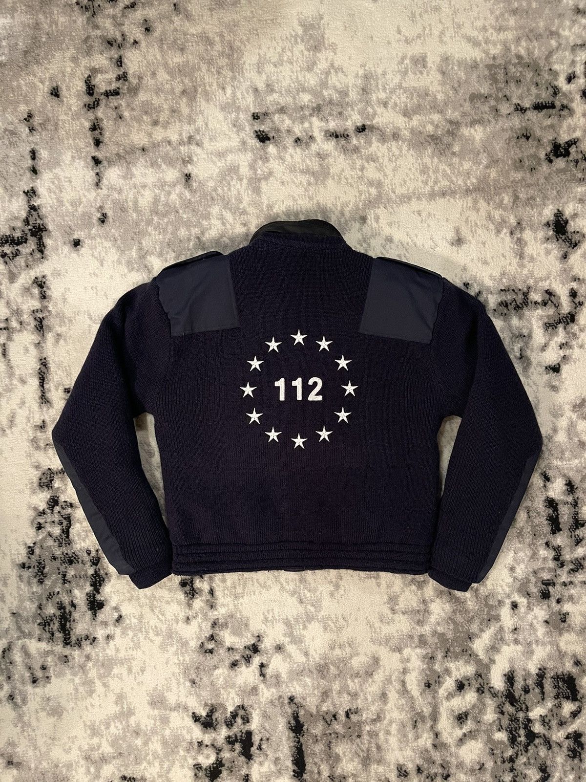 image of Vetements 17Fw “112” Police Reversible Bomber Jacket in Navy, Men's (Size Medium)