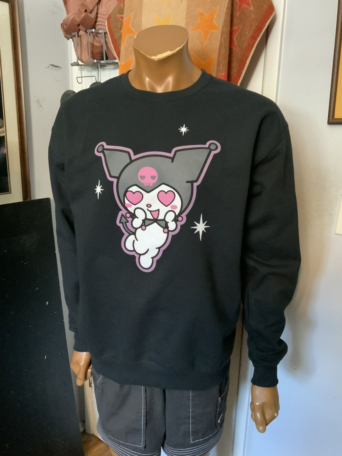 Other Kuromi By Sanrio BioWorld Anime Heart Skull Sweatshirt Size US L / EU 52-54 / 3 - 8 Thumbnail