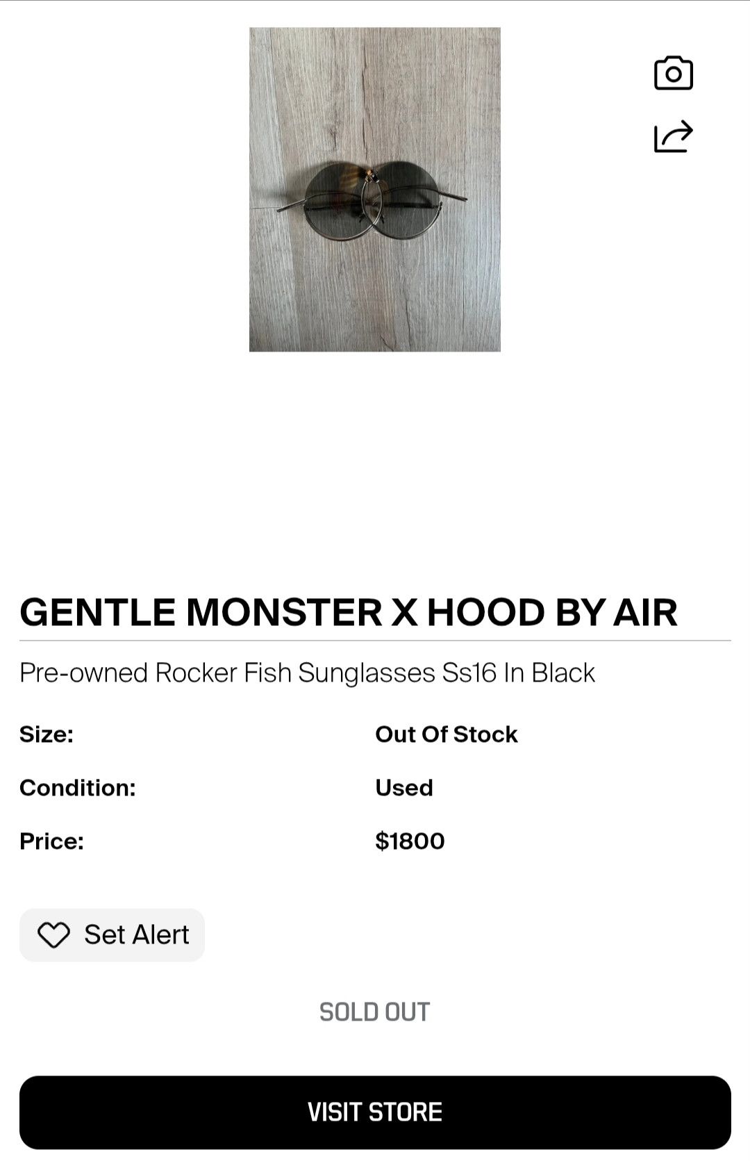 Hood By Air HBA SS17 Wench 1 Rocket Fish sunglasses Size ONE SIZE - 7 Thumbnail