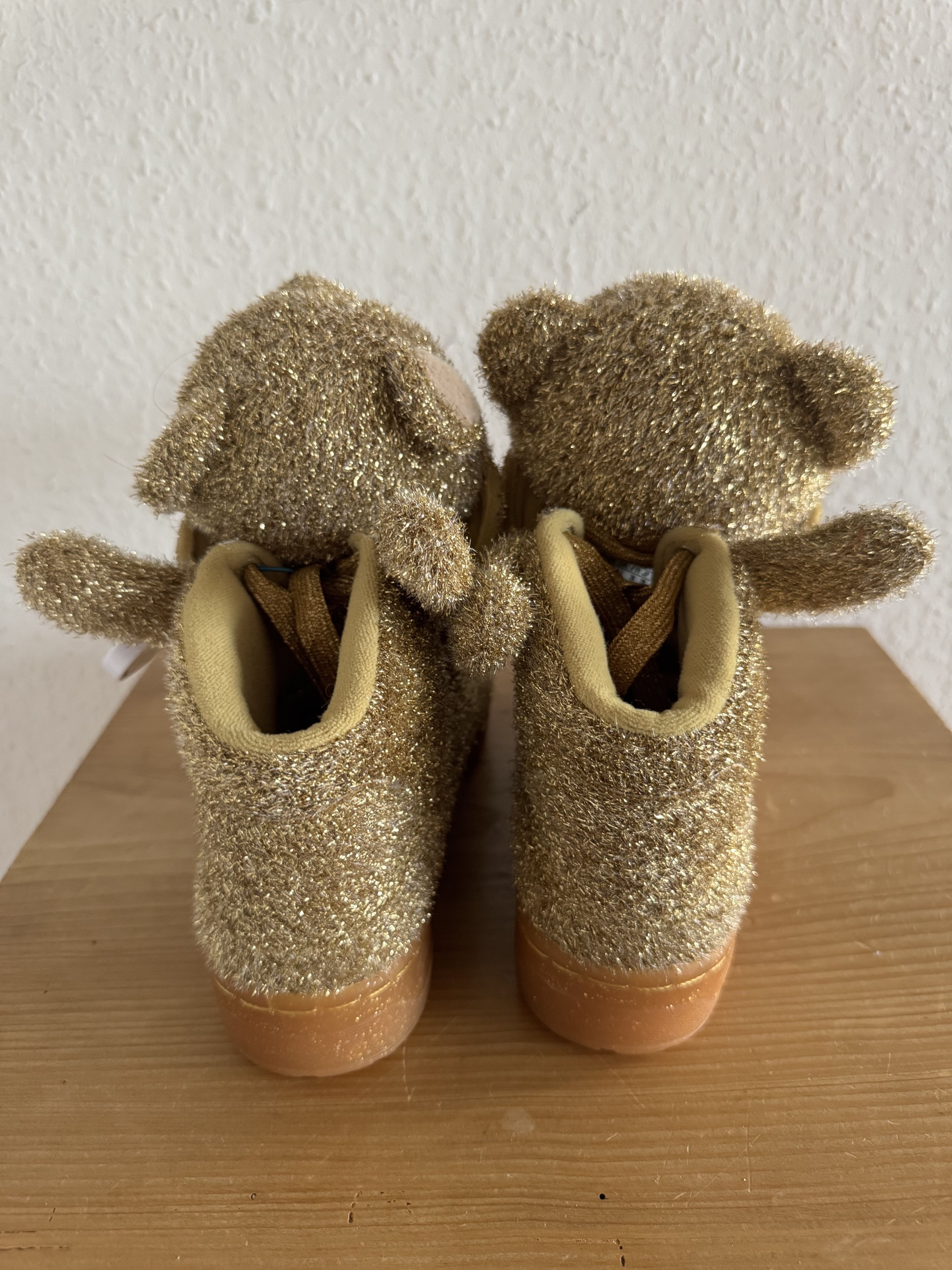 Adidas × Jeremy Scott Gold Teddy Bear Sneakers Size US 5.5 / IT 35.5 - 5 Thumbnail
