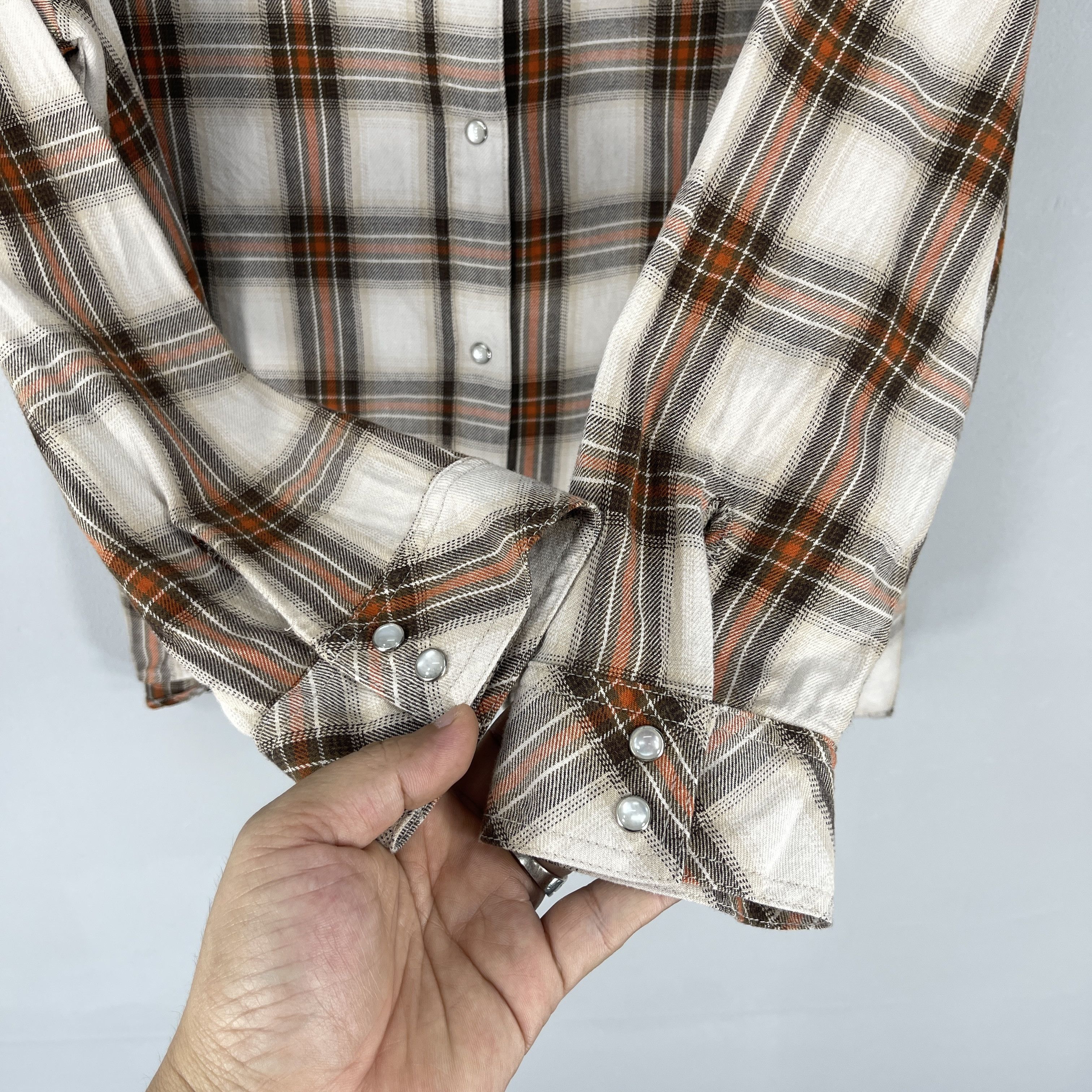 Flannel Vintage Michiko London Jeans Plaid Western Flannel Shirt Size US L / EU 52-54 / 3 - 7 Thumbnail