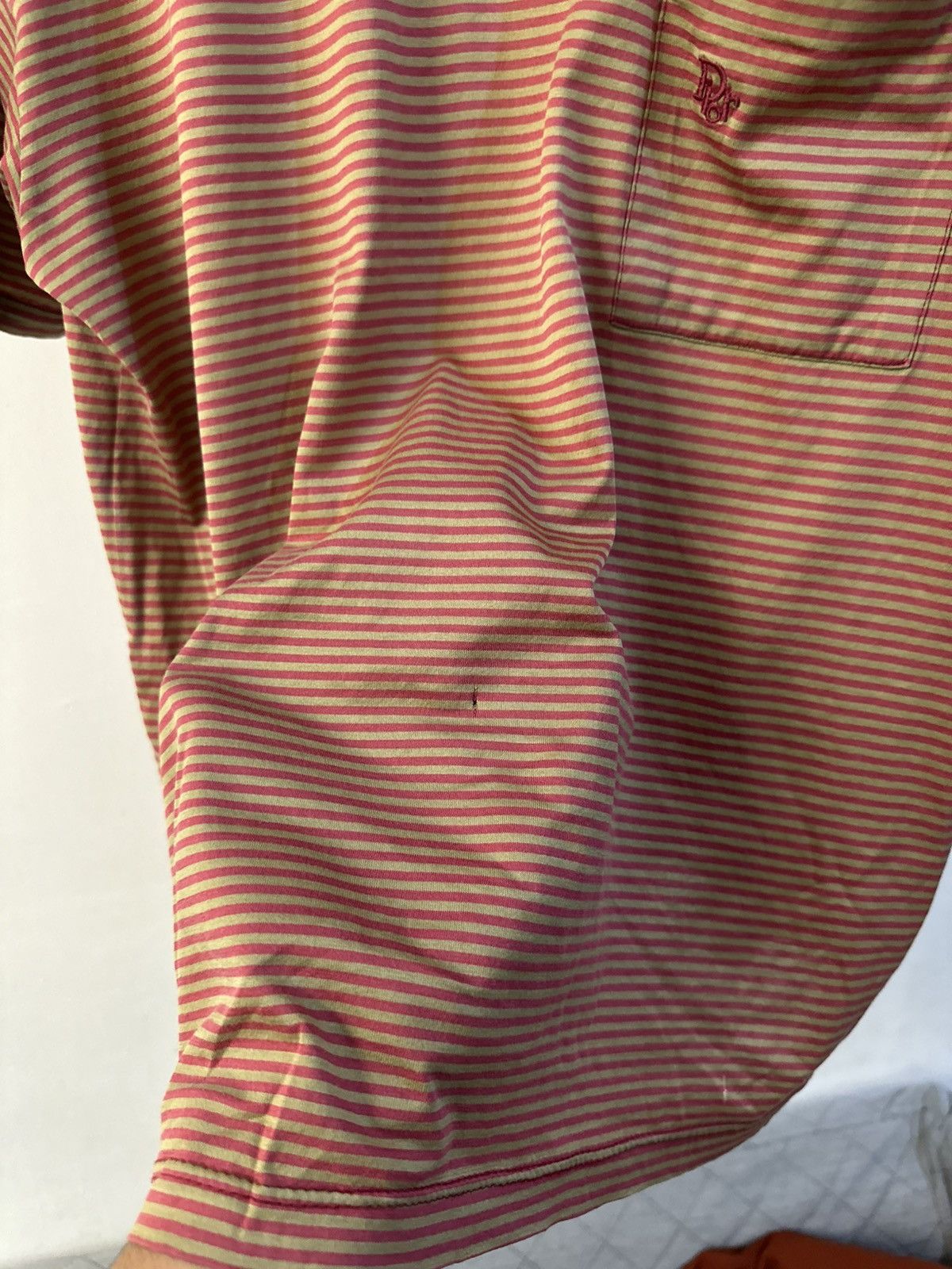 Christian Dior Monsieur 1990 Christian Dior Monsieur Stripes Pocket Polo Tees Size US M / EU 48-50 / 2 - 9 Thumbnail