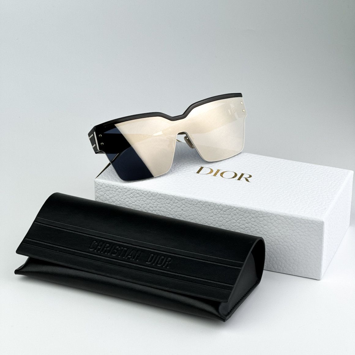 Dior NEW Dior DIORCLUB M4U 55A5 Mirrored Unisex Shield Sunglasses Size ONE SIZE - 9 Thumbnail