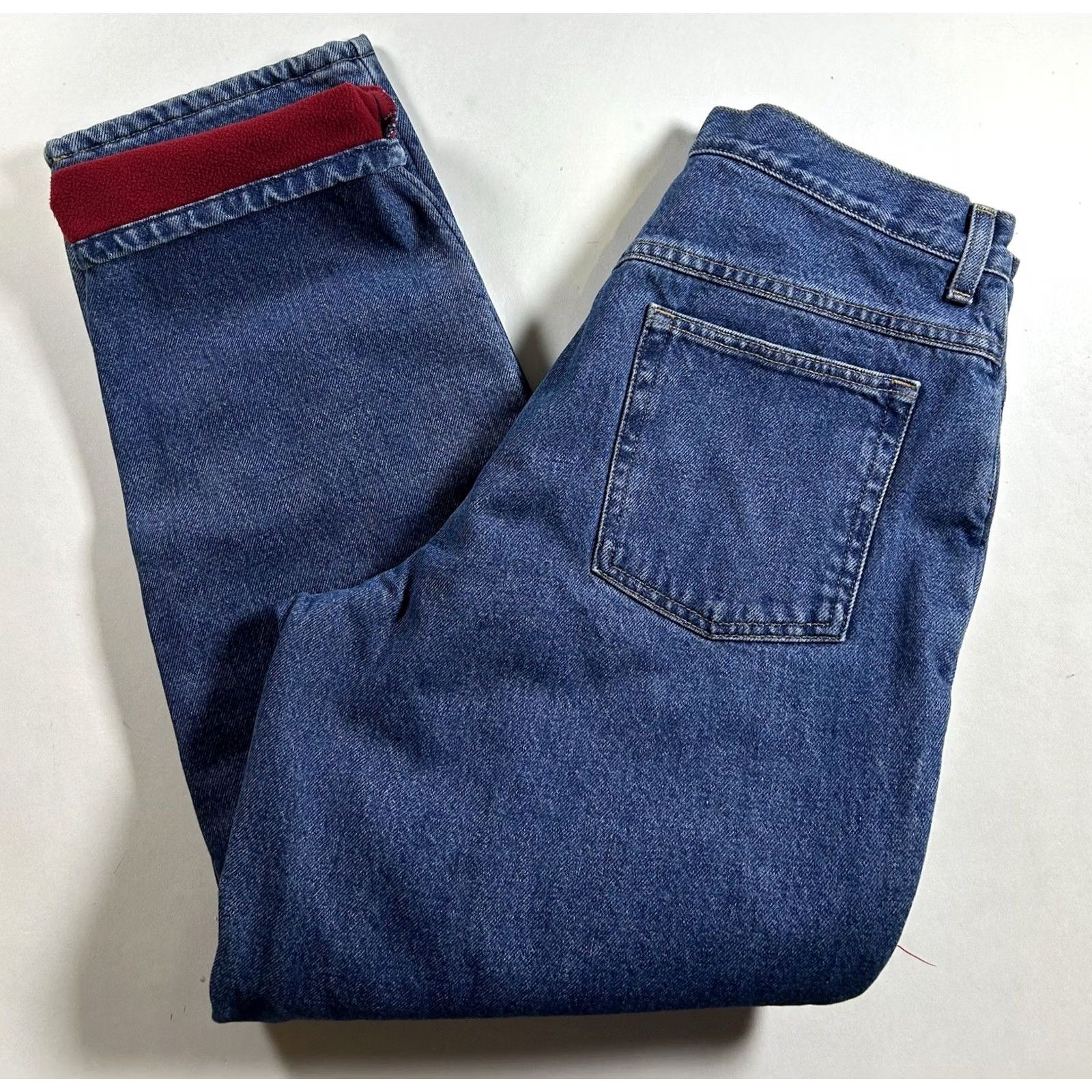 Vintage VINTAGE LL Bean Jeans Blue W14 Fleece Lined Relaxed Fit Denim 90s Womens Size 36" / US 14 / IT 50 - 2 Thumbnail