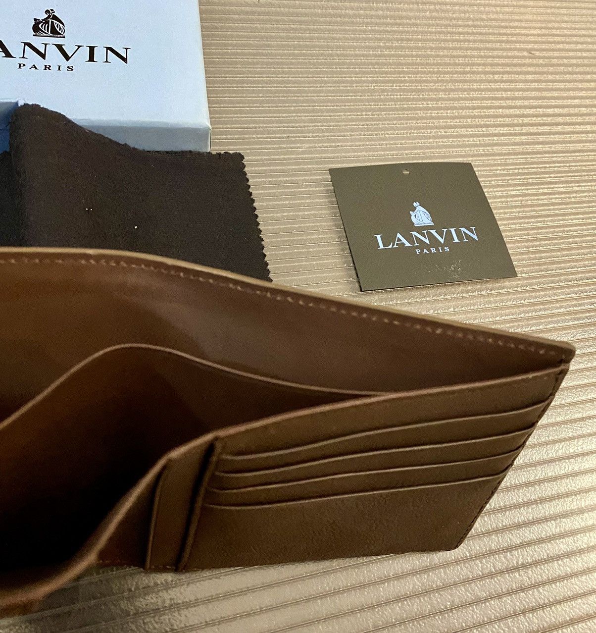 Lanvin Lanvin Paris taurillion leather contrast billfold wallet NEW Size ONE SIZE - 6 Thumbnail