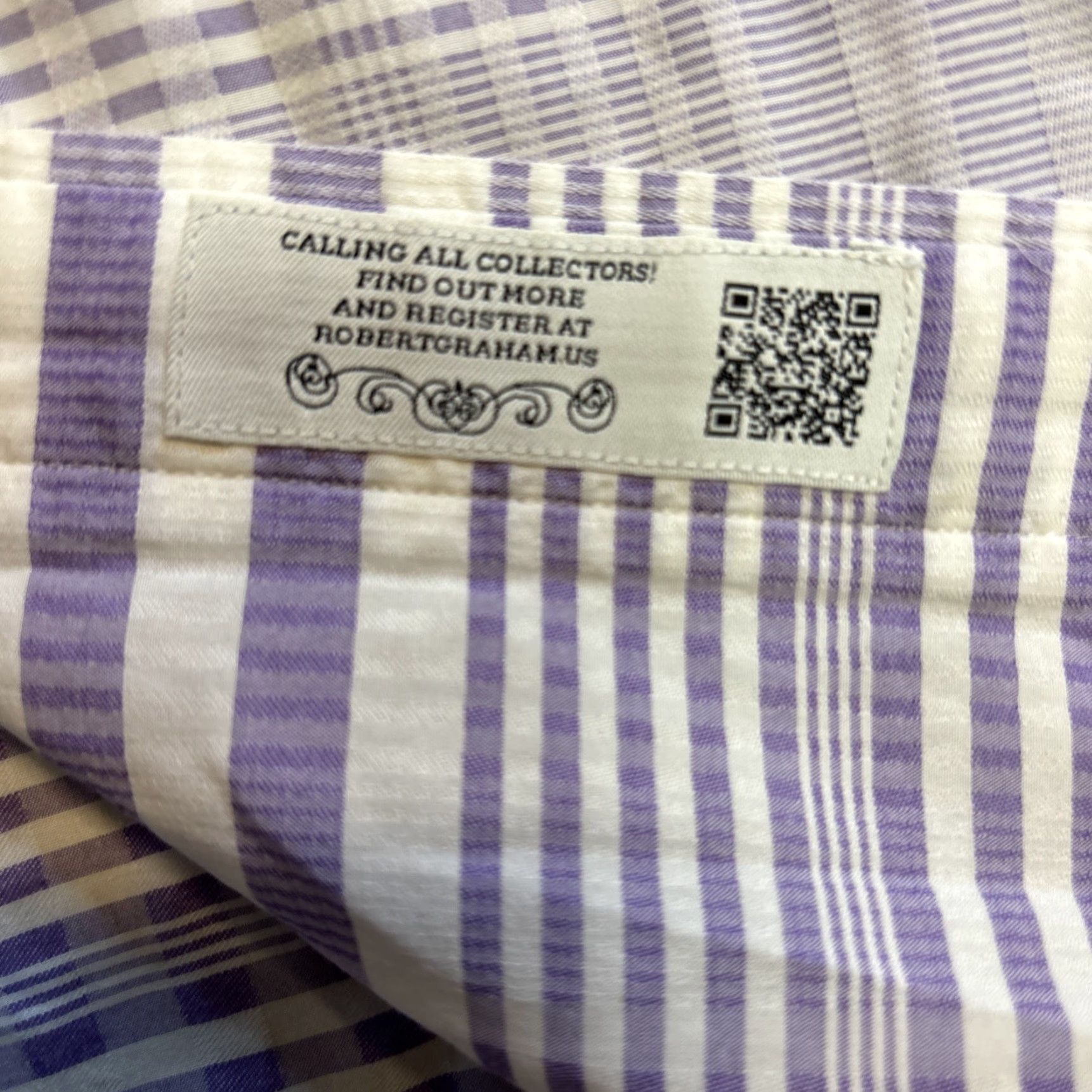 Robert Graham Robert Graham Sportswear The Candy Man Woven Shirt 2XL Men's Purple Button-Up Long Sleeve Shirt Size US XXL / EU 58 / 5 - 4 Thumbnail