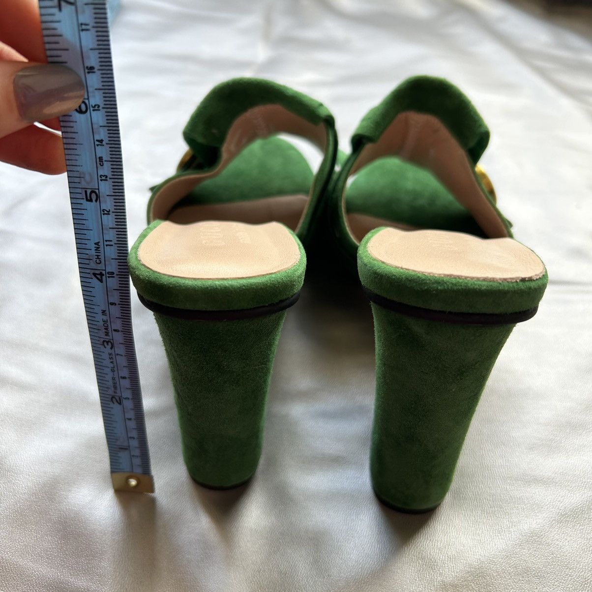 Gucci Gucci green suede mules. Does not come with box. Size US 12 / IT 42 - 4 Thumbnail