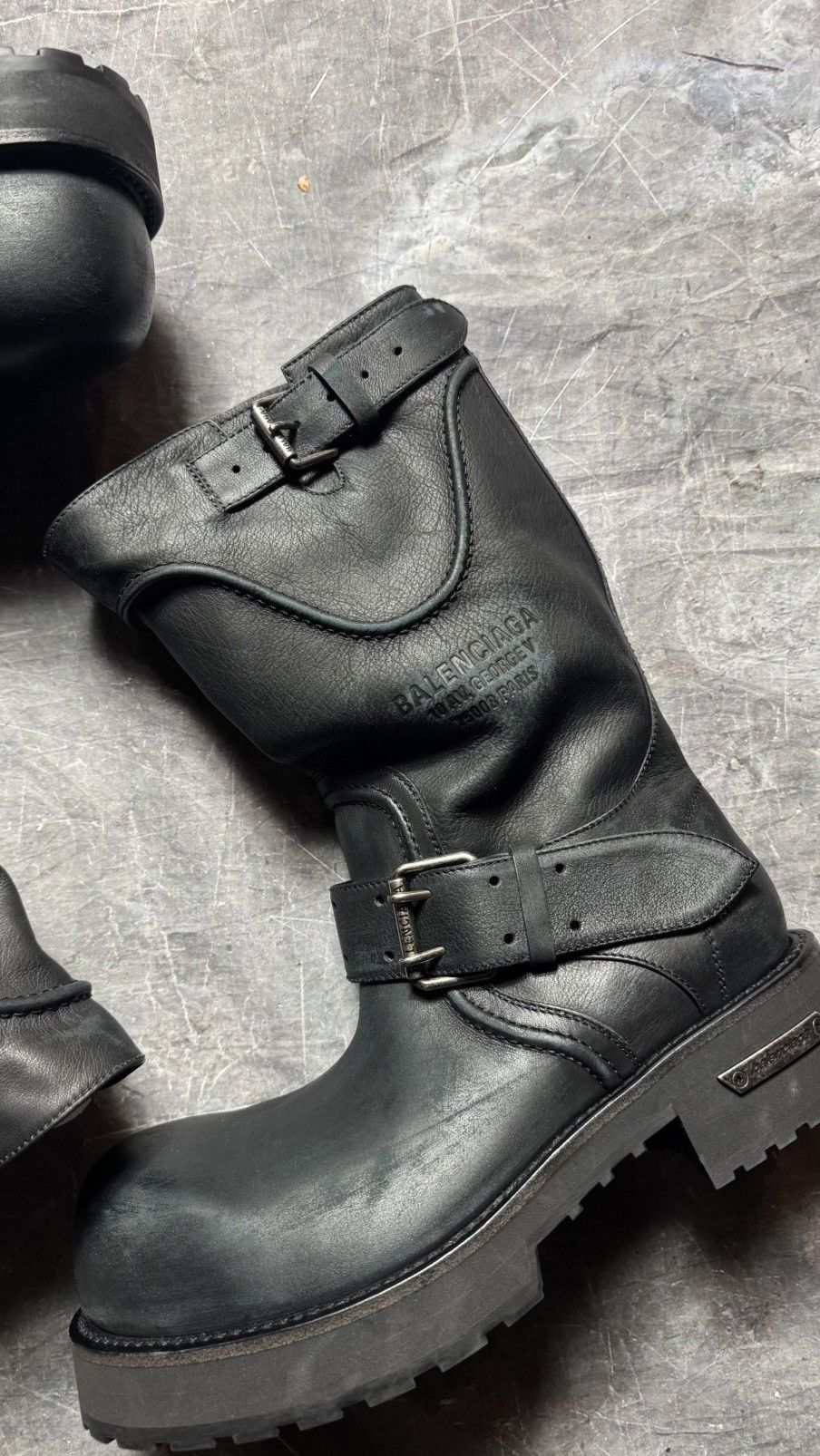 Balenciaga Balenciaga Venom Leather Boots in Black Size US 13 / EU 46 - 2 Thumbnail