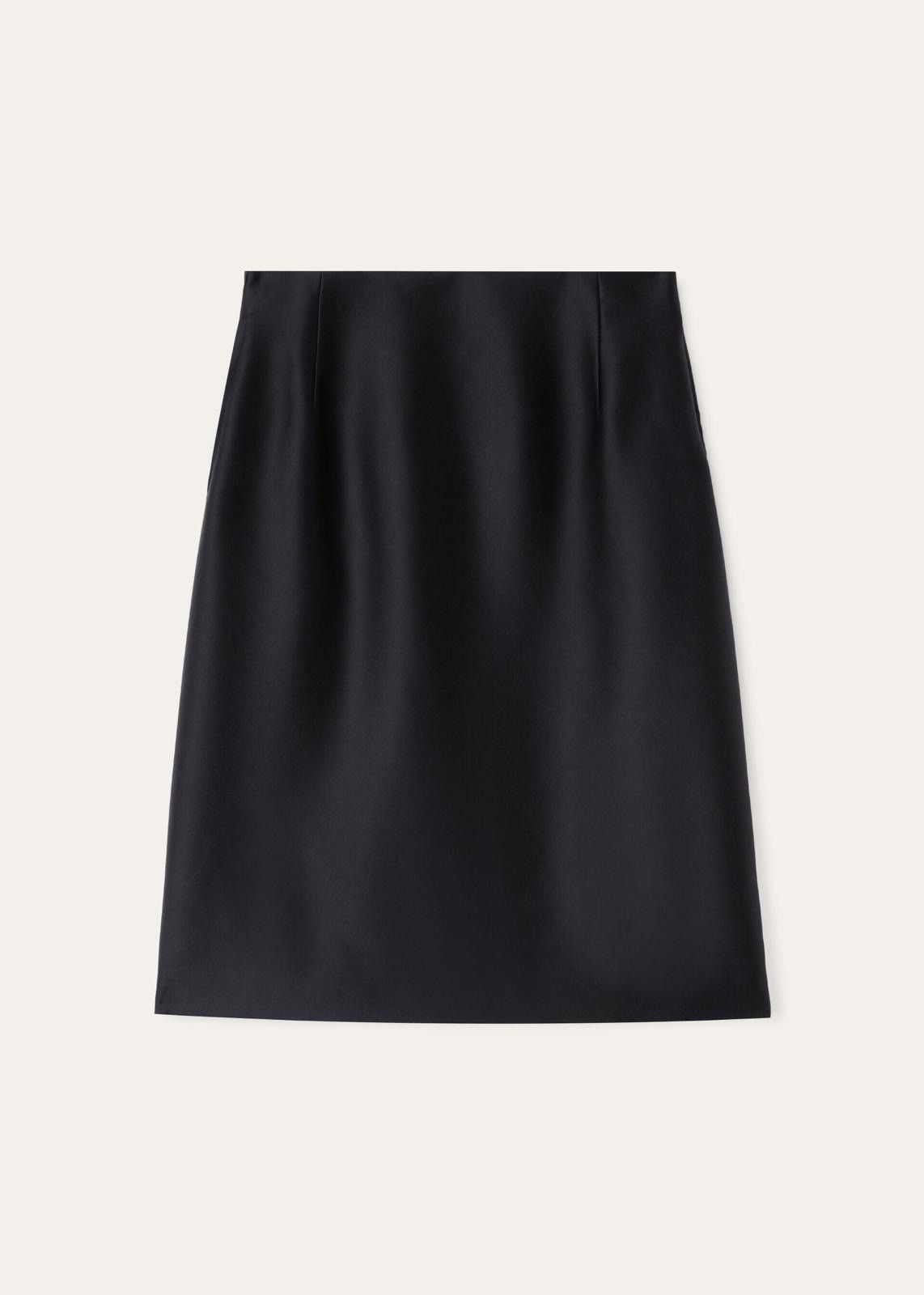 Loro Piana o1srvl11e0225 FAN6757 Amalie Skirt in Midnight Blue Size 27" / US 4 / IT 40 - 1 Thumbnail